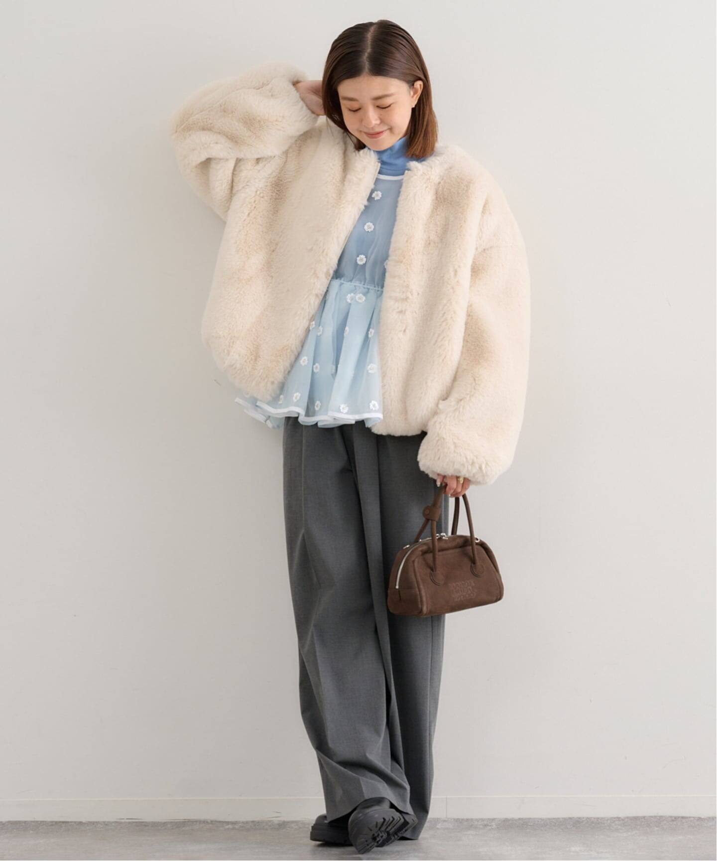 フェイクファージップブルゾン（その他ブルゾン／アウター）｜U by