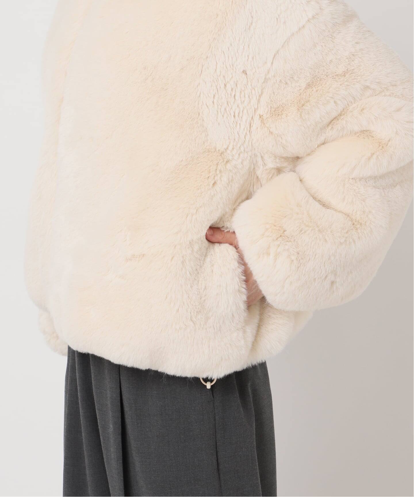 フェイクファージップブルゾン（その他ブルゾン／アウター）｜U by