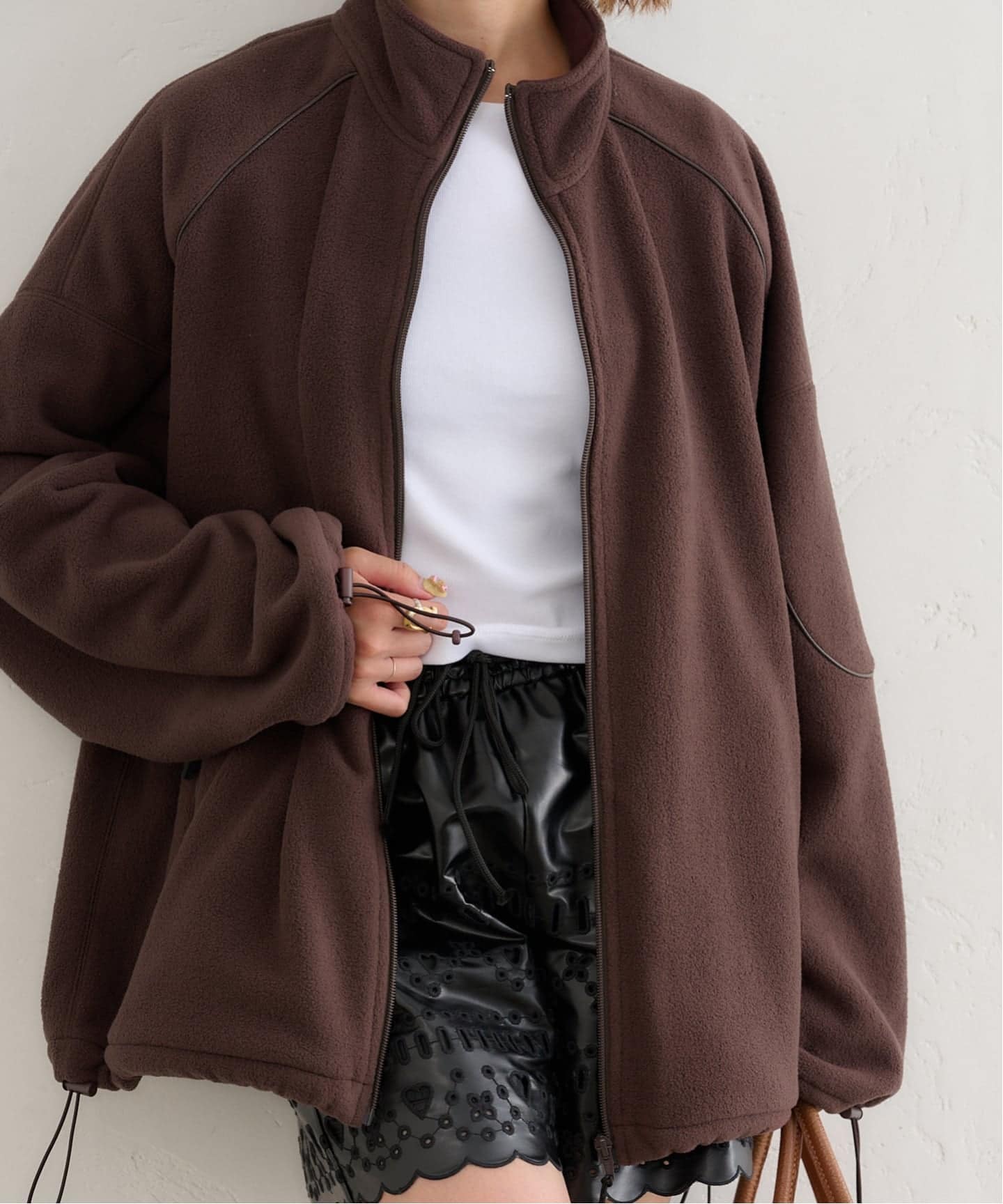 ゆっちゃん Deuxieme Classe FLANNEL ZIPブルゾン フリースZIPブルゾン（その他ブルゾン／アウター）｜U by