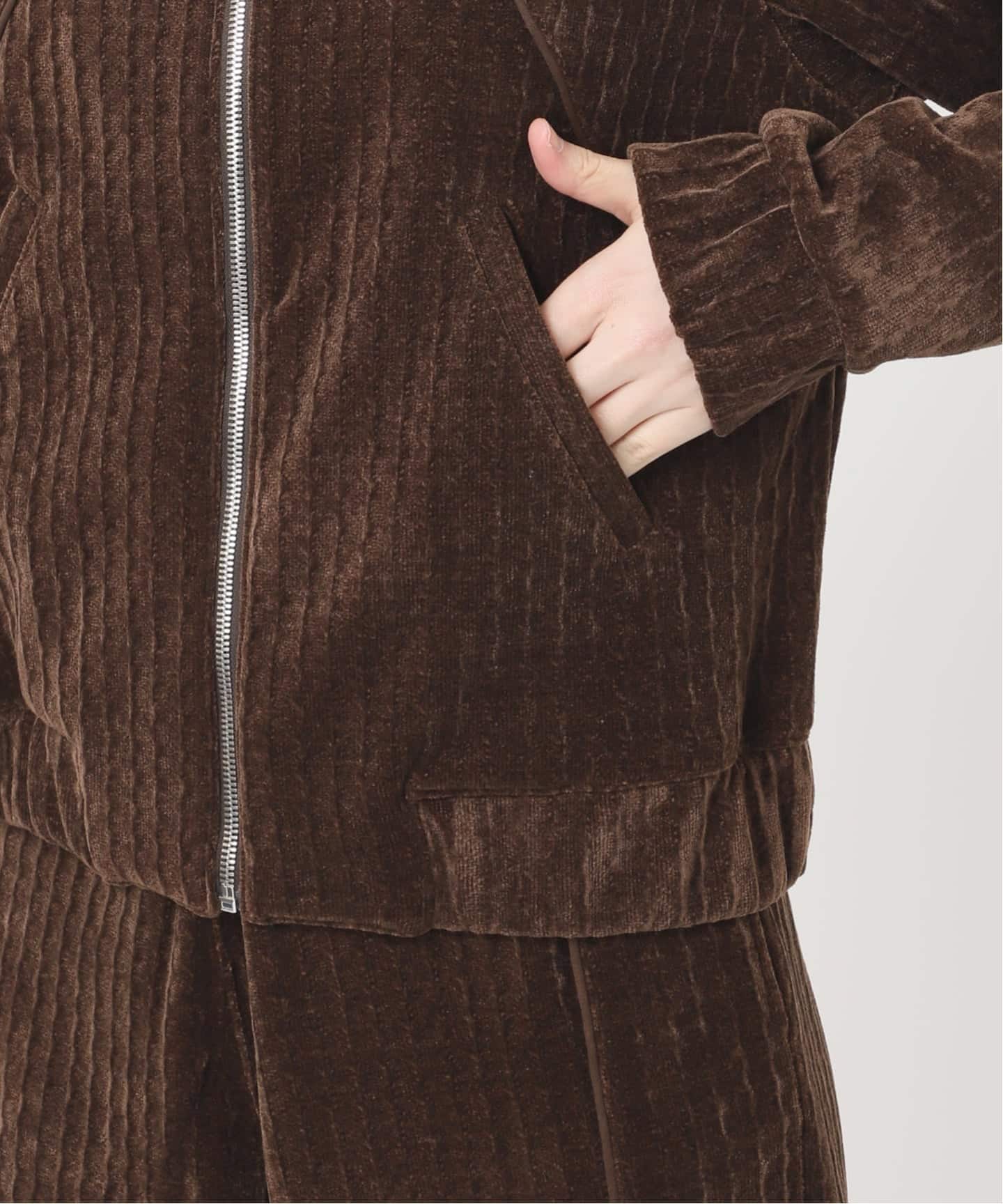 KIJUN/キジュン Velour Zip-Up Jacket（その他ブルゾン／アウター