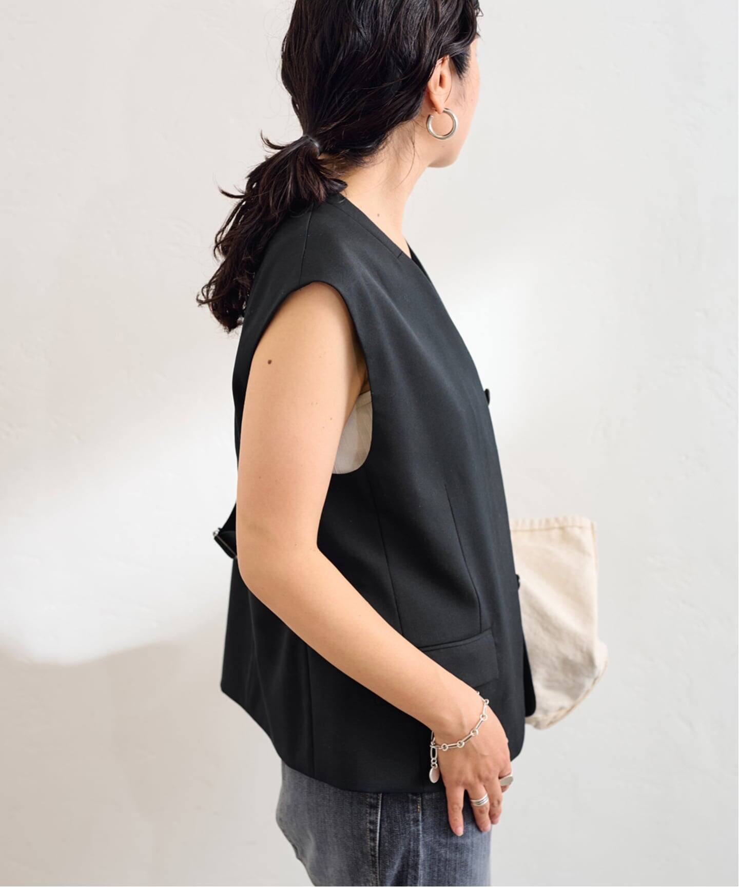 ノーカラーベスト（ベスト）｜FRAMeWORK（フレームワーク）の通販