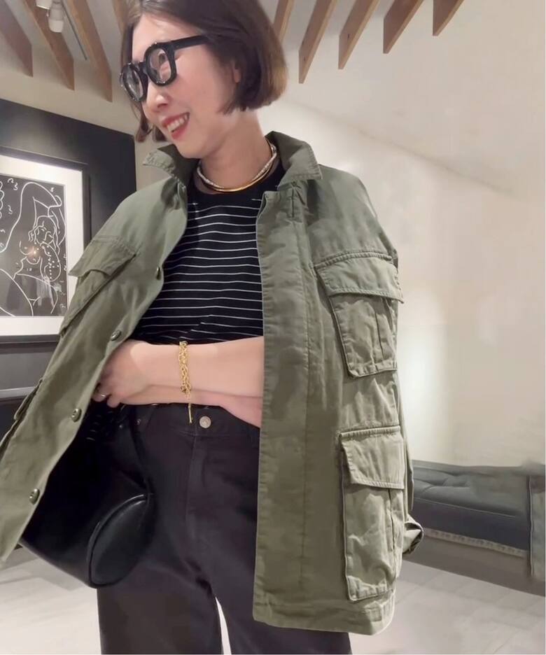 ミリタリーショートブルゾン（ミリタリー）｜FRAMeWORK（フレーム  