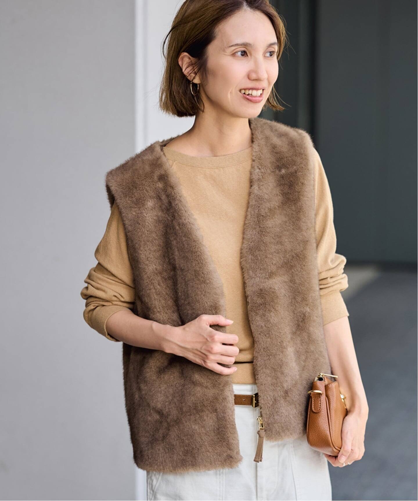 フェイクファーライナーベスト（ベスト）｜FRAMeWORK（フレームワーク