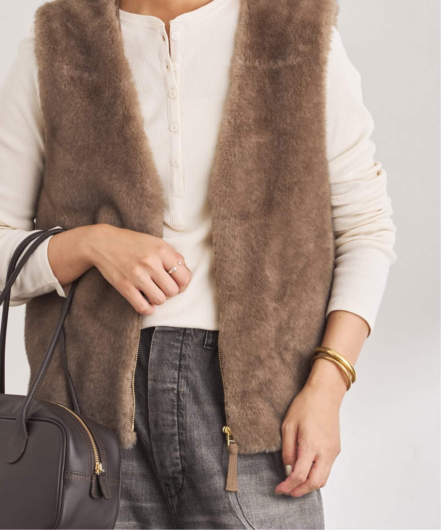 フェイクファーライナーベスト（ベスト）｜FRAMeWORK（フレームワーク