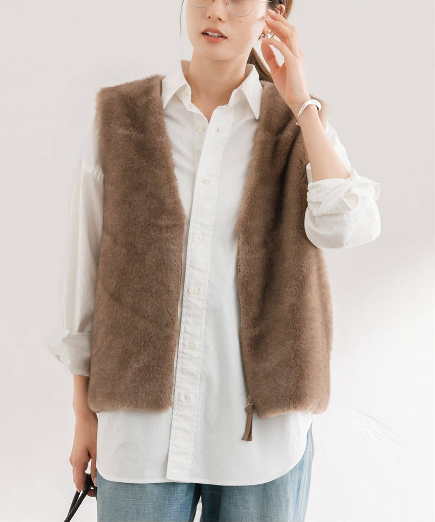 フェイクファーライナーベスト（ベスト）｜FRAMeWORK（フレームワーク