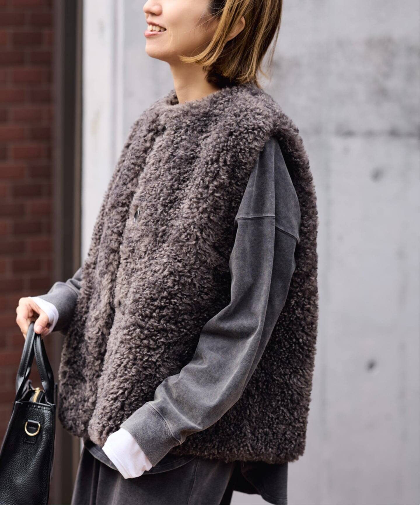 ≪追加≫フェイクファーベスト（ベスト）｜FRAMeWORK（フレームワーク