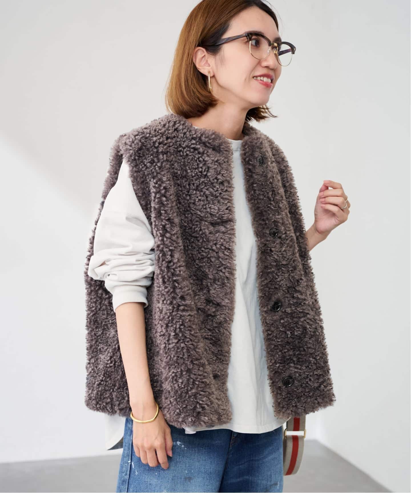 FRAMeWORK フェイクファーベスト ≪追加≫フェイクファーベスト（ベスト）｜FRAMeWORK（フレームワーク