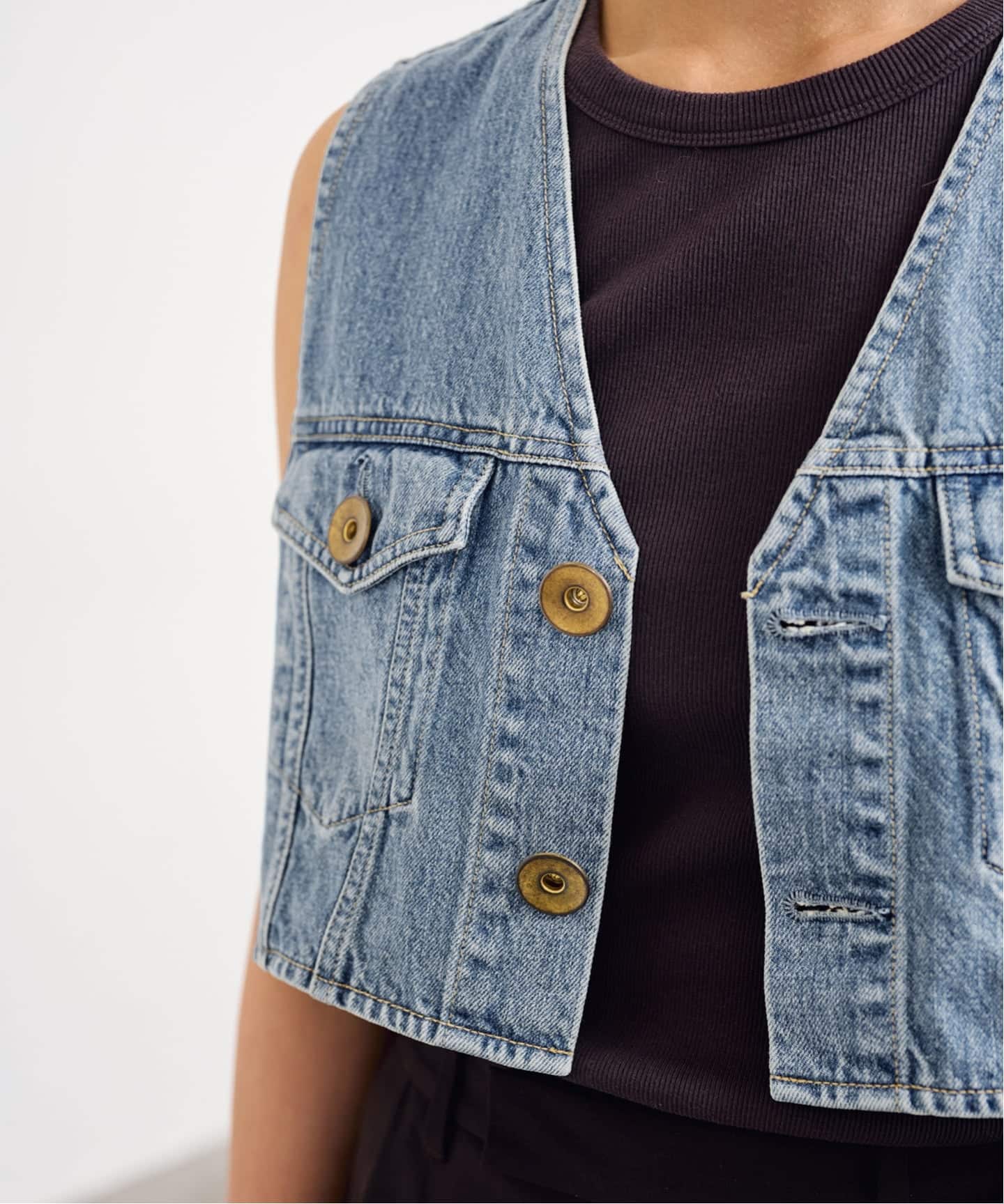 フレームワーク　デニムミニベスト デニムミニベスト（ベスト）｜FRAMeWORK（フレームワーク）の