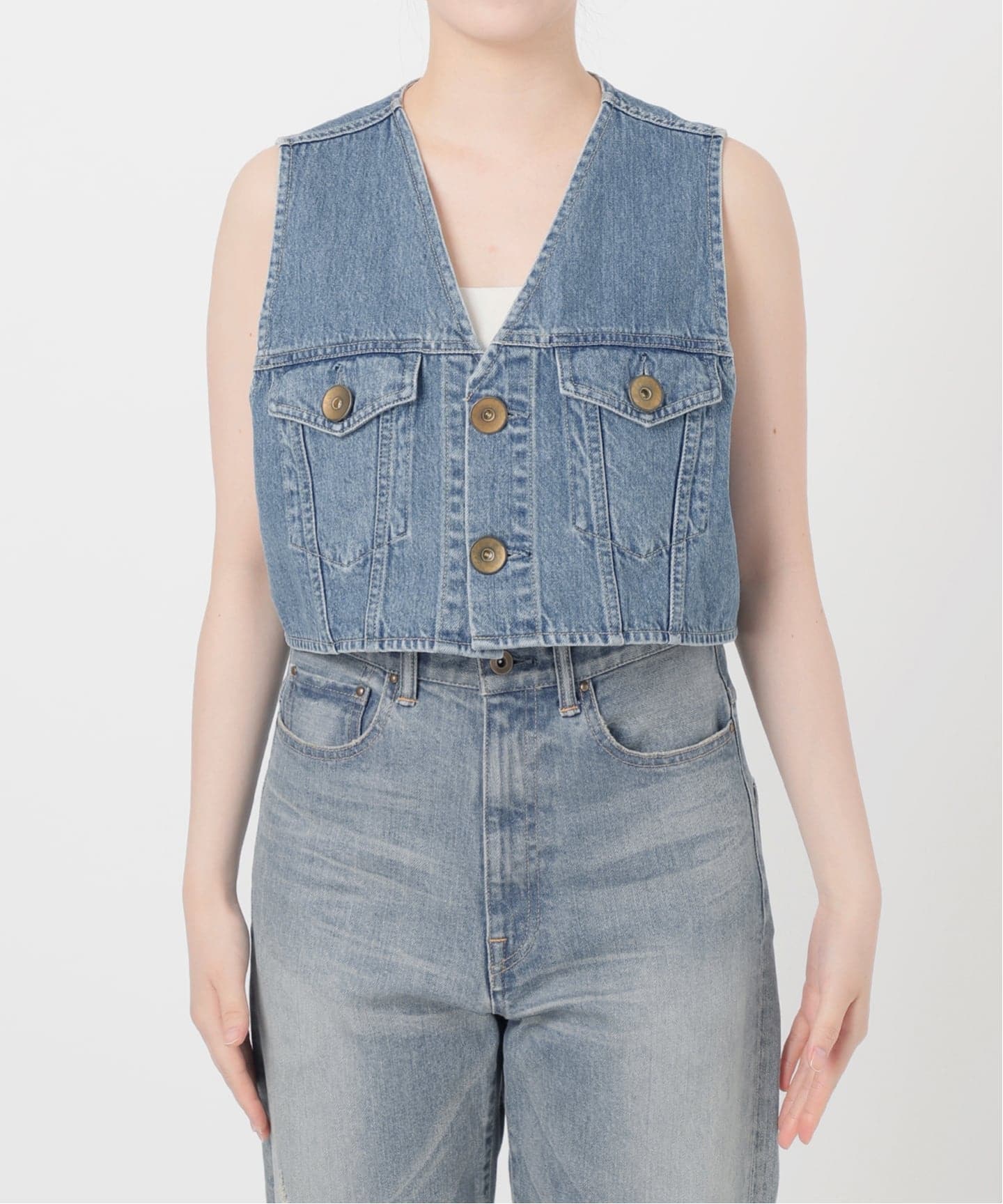 フレームワーク　デニムミニベスト デニムミニベスト（ベスト）｜FRAMeWORK（フレームワーク）の