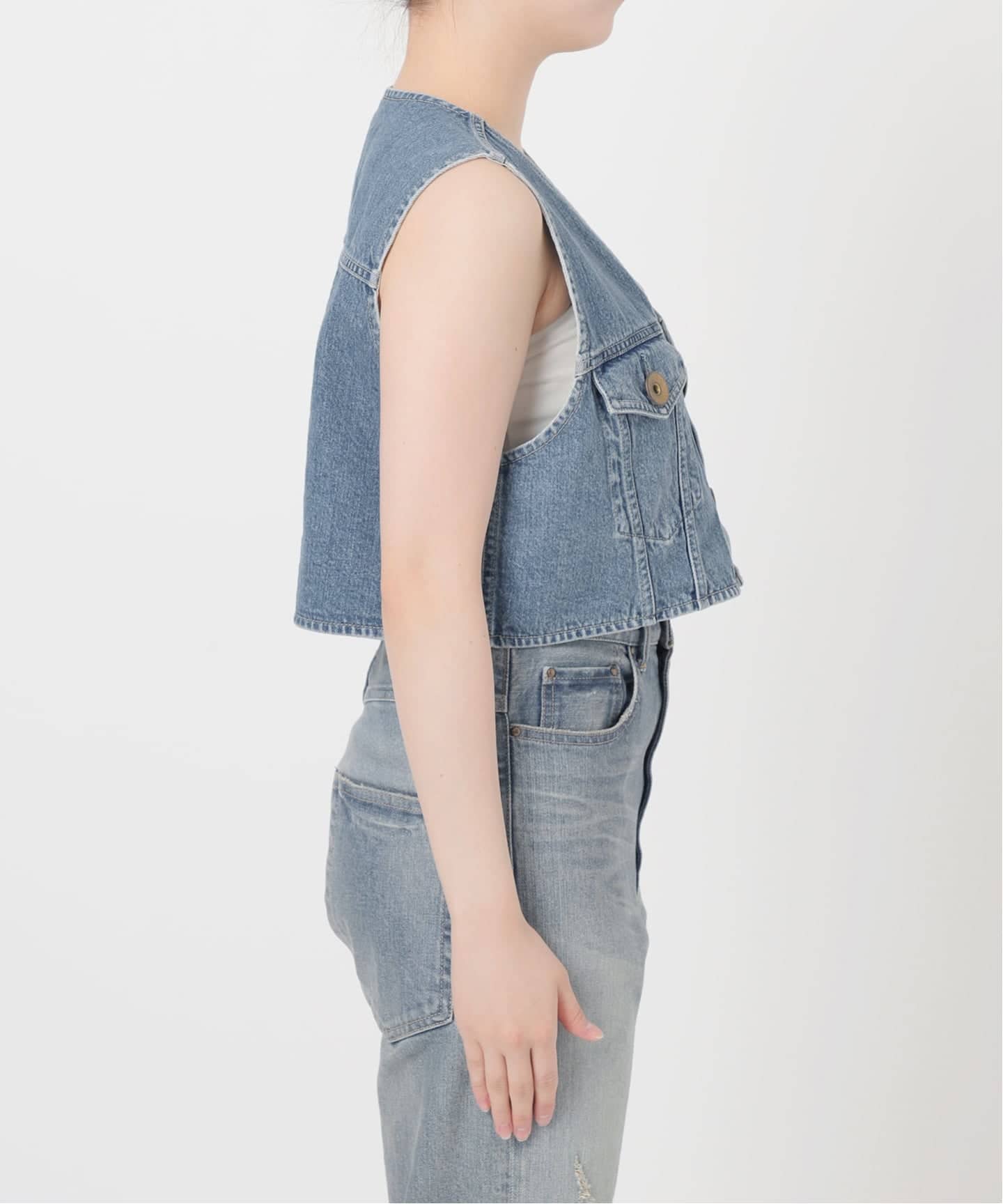 フレームワーク　デニムミニベスト デニムミニベスト（ベスト）｜FRAMeWORK（フレームワーク）の