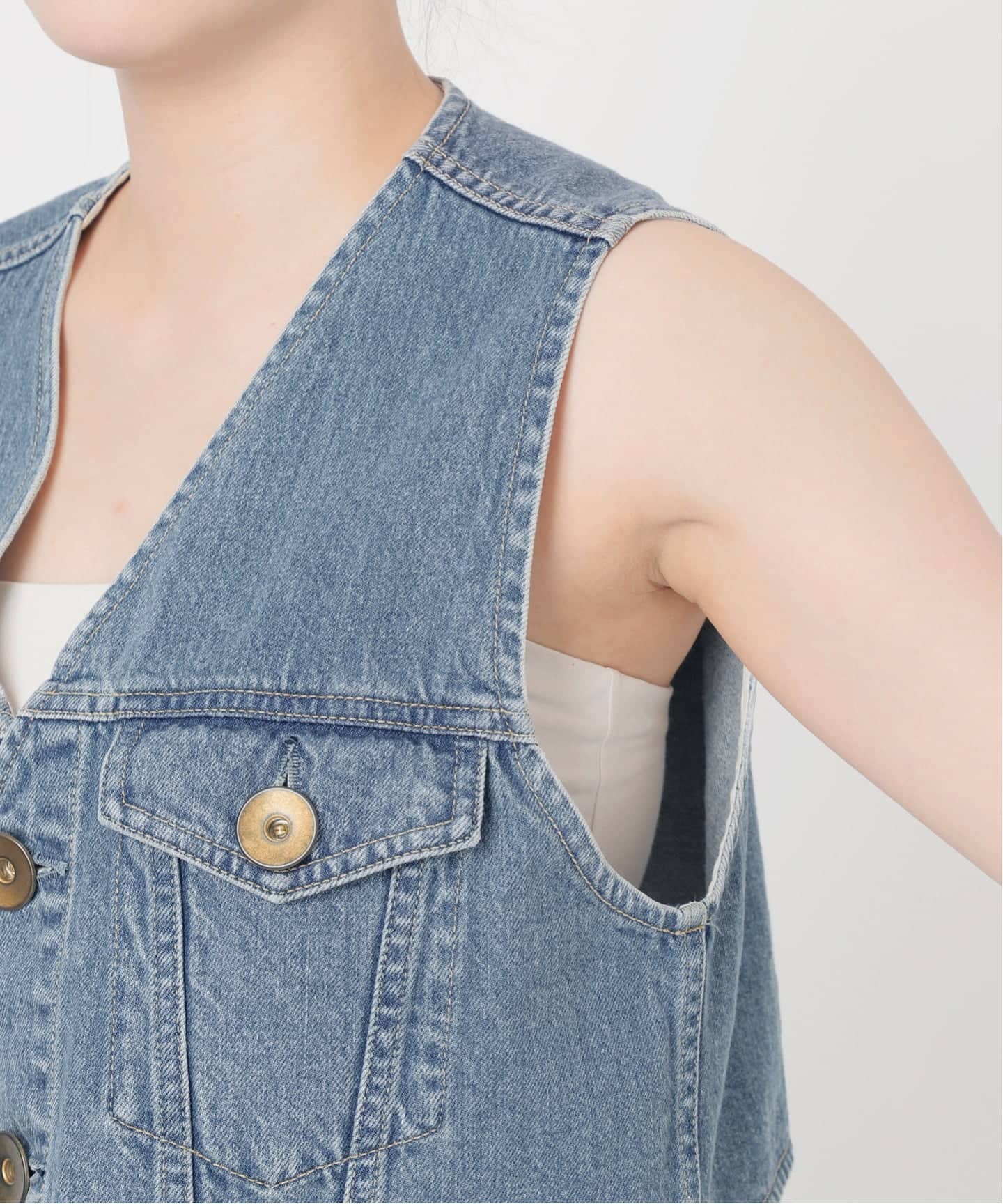 フレームワーク　デニムミニベスト デニムミニベスト（ベスト）｜FRAMeWORK（フレームワーク）の