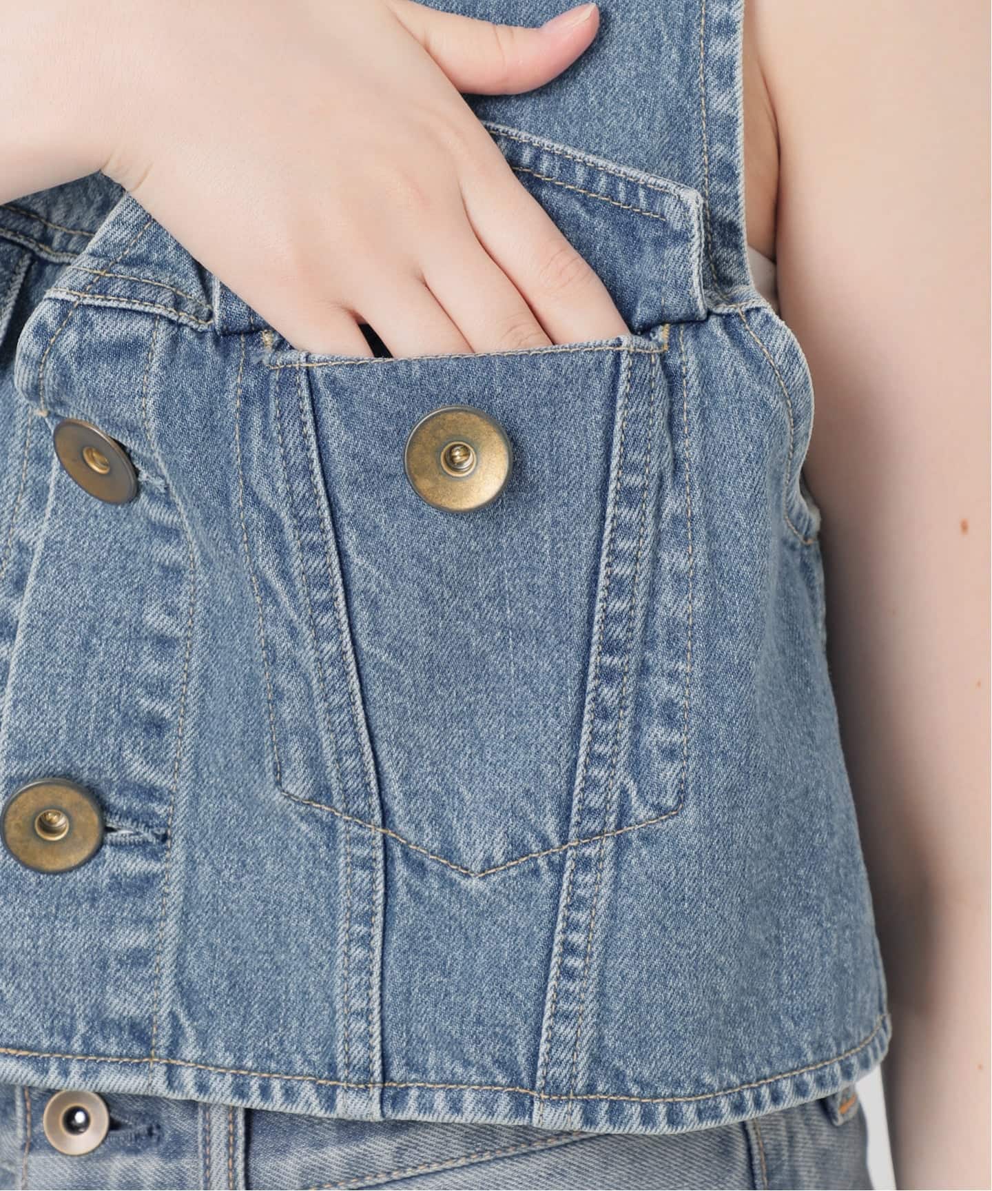 フレームワーク　デニムミニベスト デニムミニベスト（ベスト）｜FRAMeWORK（フレームワーク）の