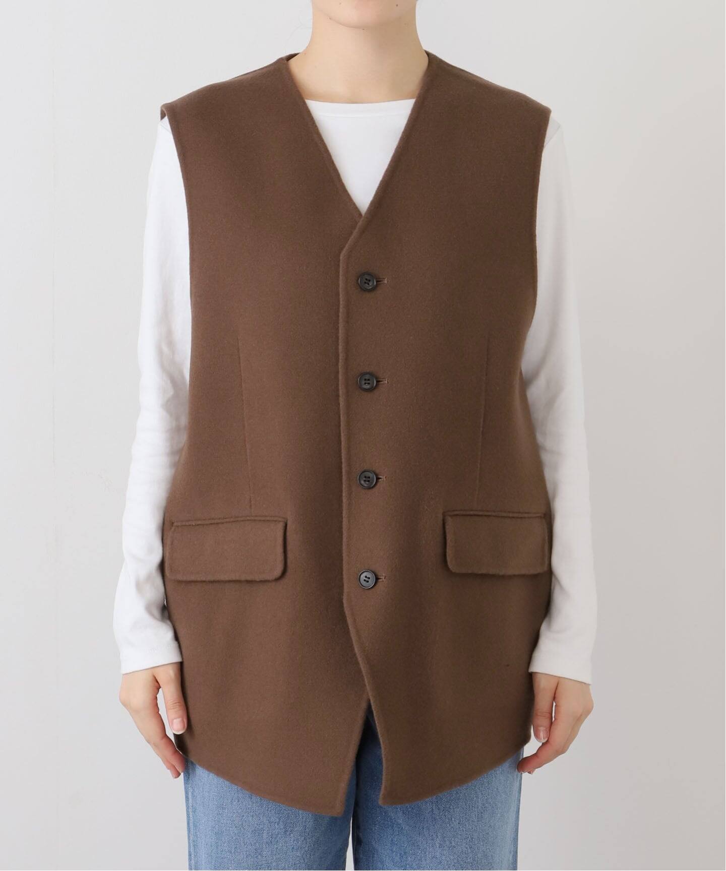 ショートビーバーコクーンベスト（ベスト）｜FRAMeWORK（フレーム