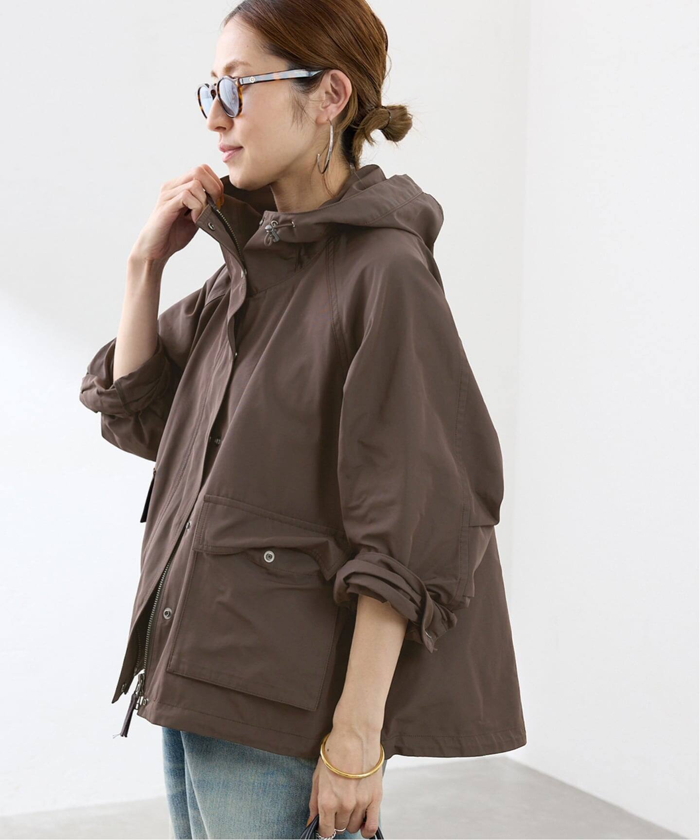 ≪洗濯機洗い可≫撥水メモリーウェザーHOODIEブルゾン