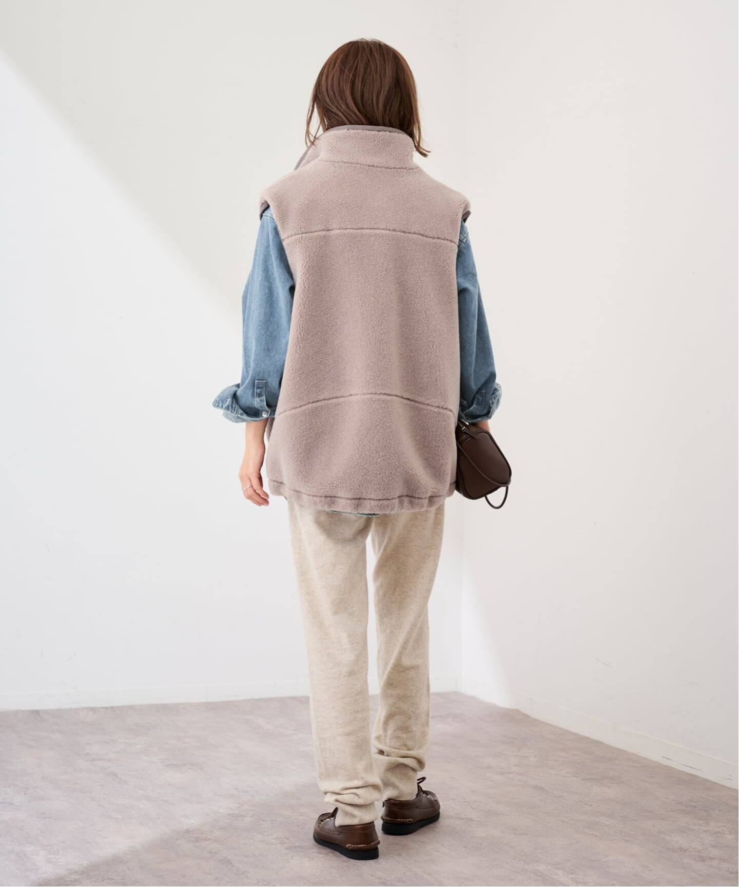 FRAMeWORK ベージュ ボアベスト フレームワーク FRAMeWORK ≪追加予約 / 新色≫ボアベスト