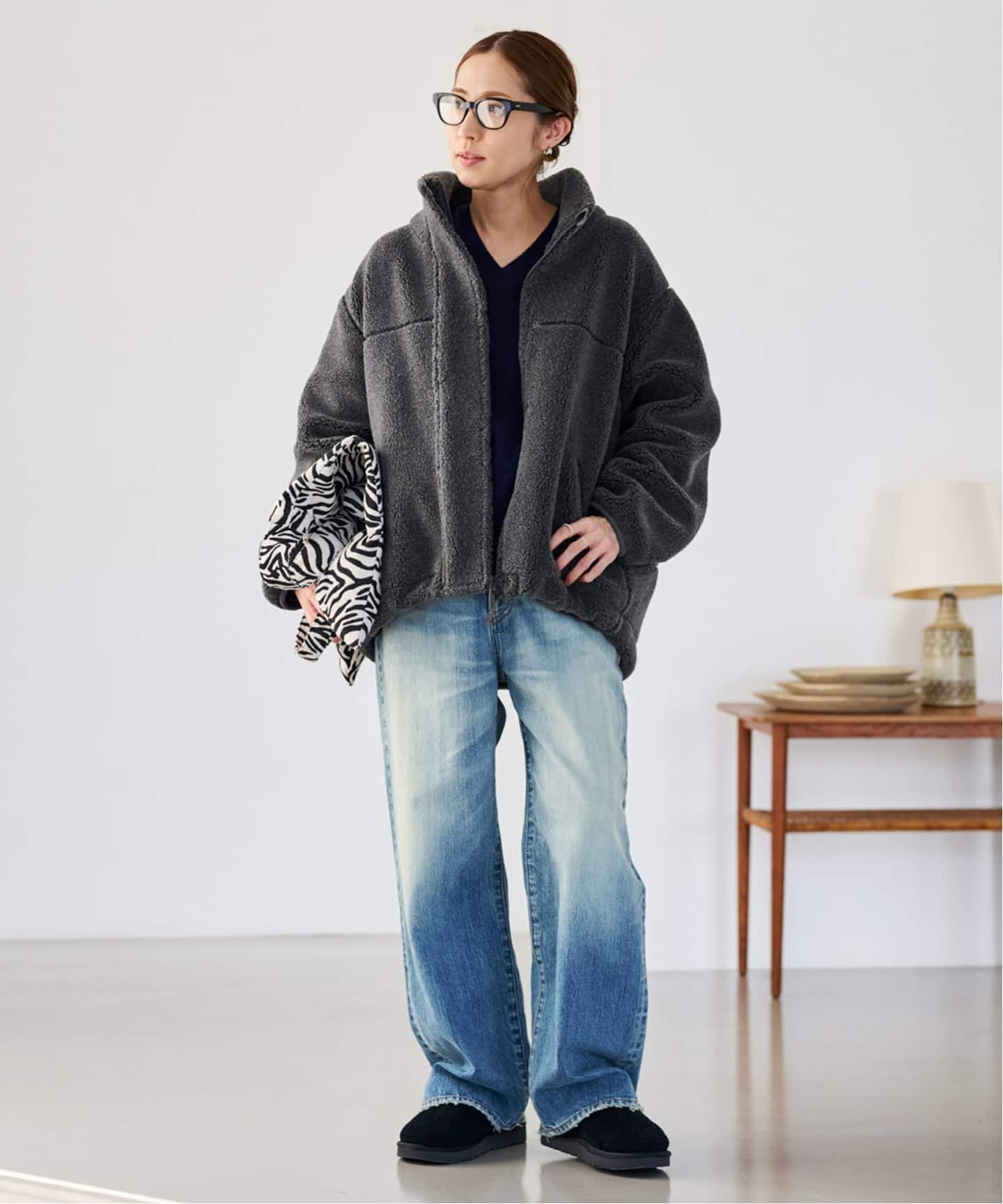 ≪一部カラーWEB限定 / 追加予約≫ウールボアスタンドブルゾン
