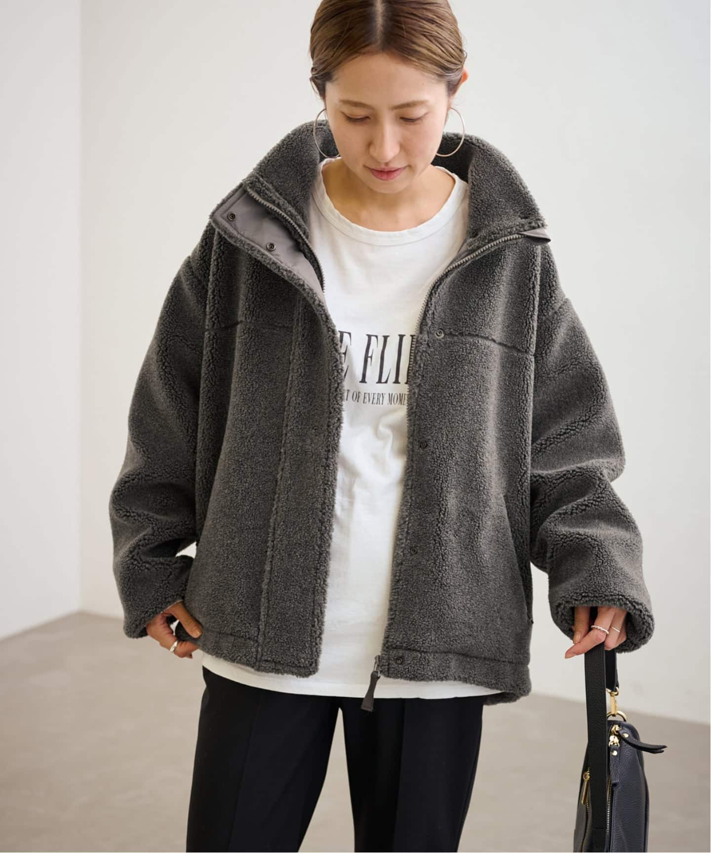 ≪一部カラーWEB限定 / 追加≫ウールボアスタンドブルゾン（ボア