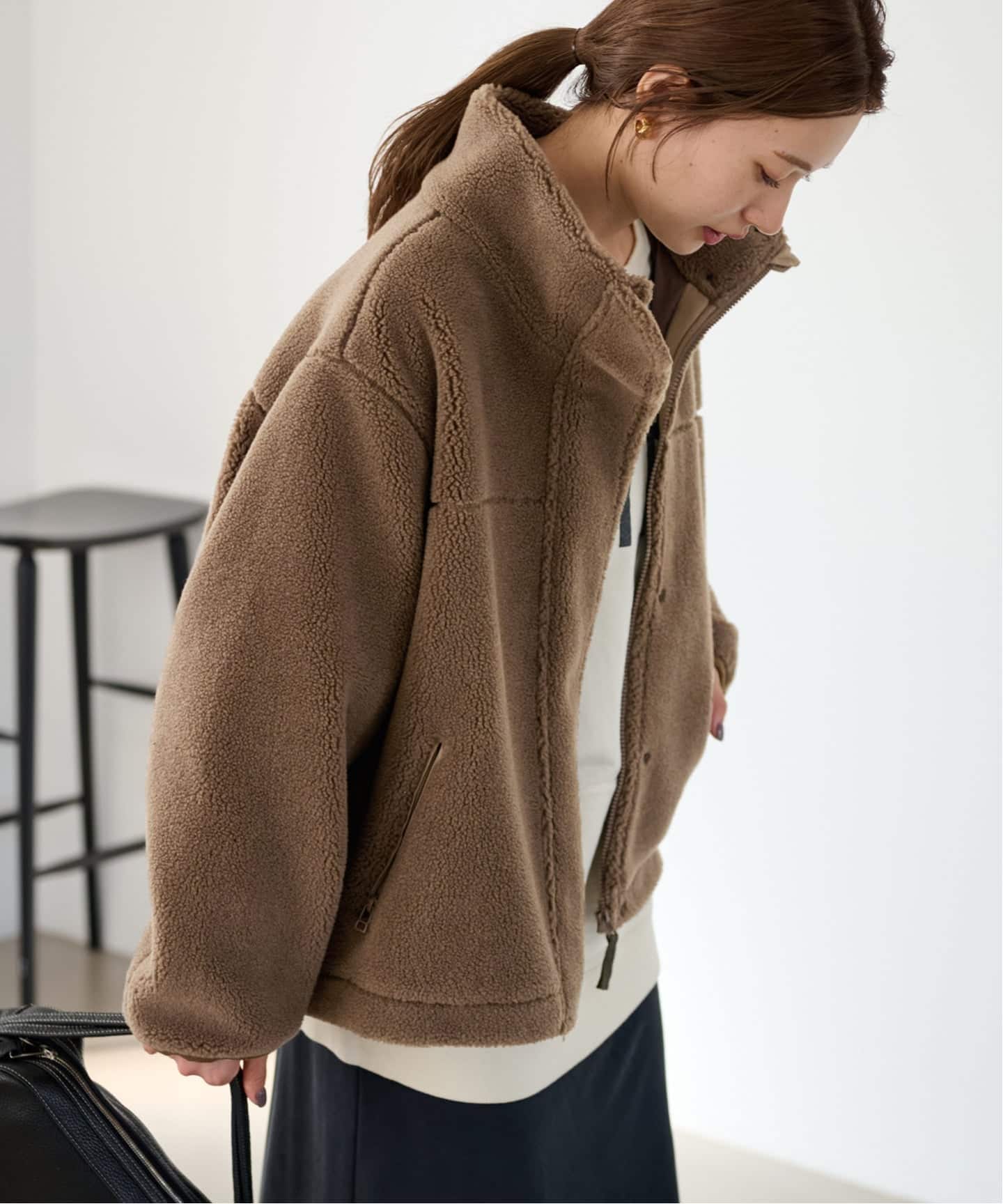 ≪一部カラーWEB限定 / 追加≫ウールボアスタンドブルゾン（ボア