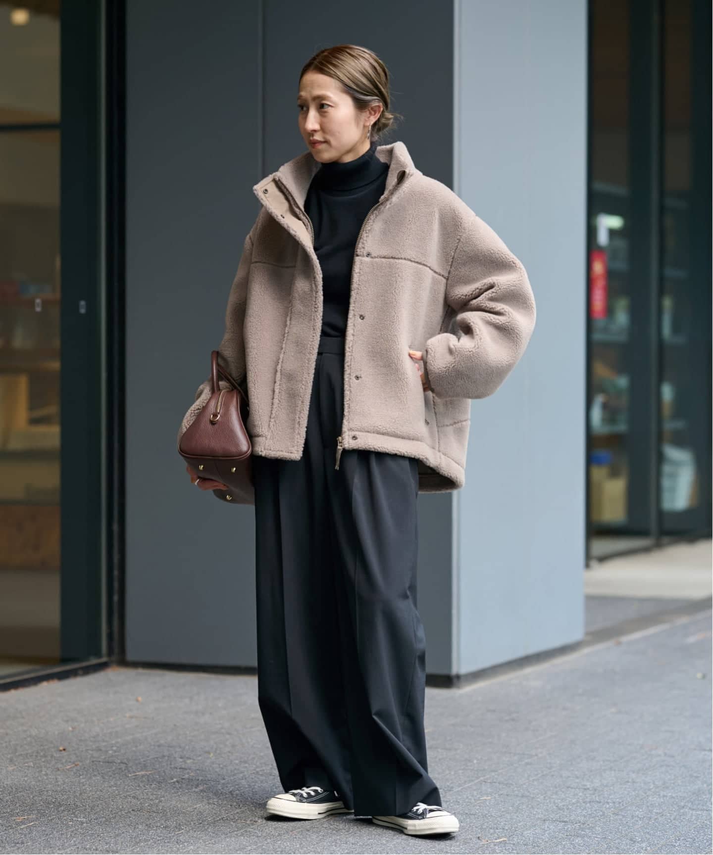 ≪一部カラーWEB限定 / 追加≫ウールボアスタンドブルゾン（ボア