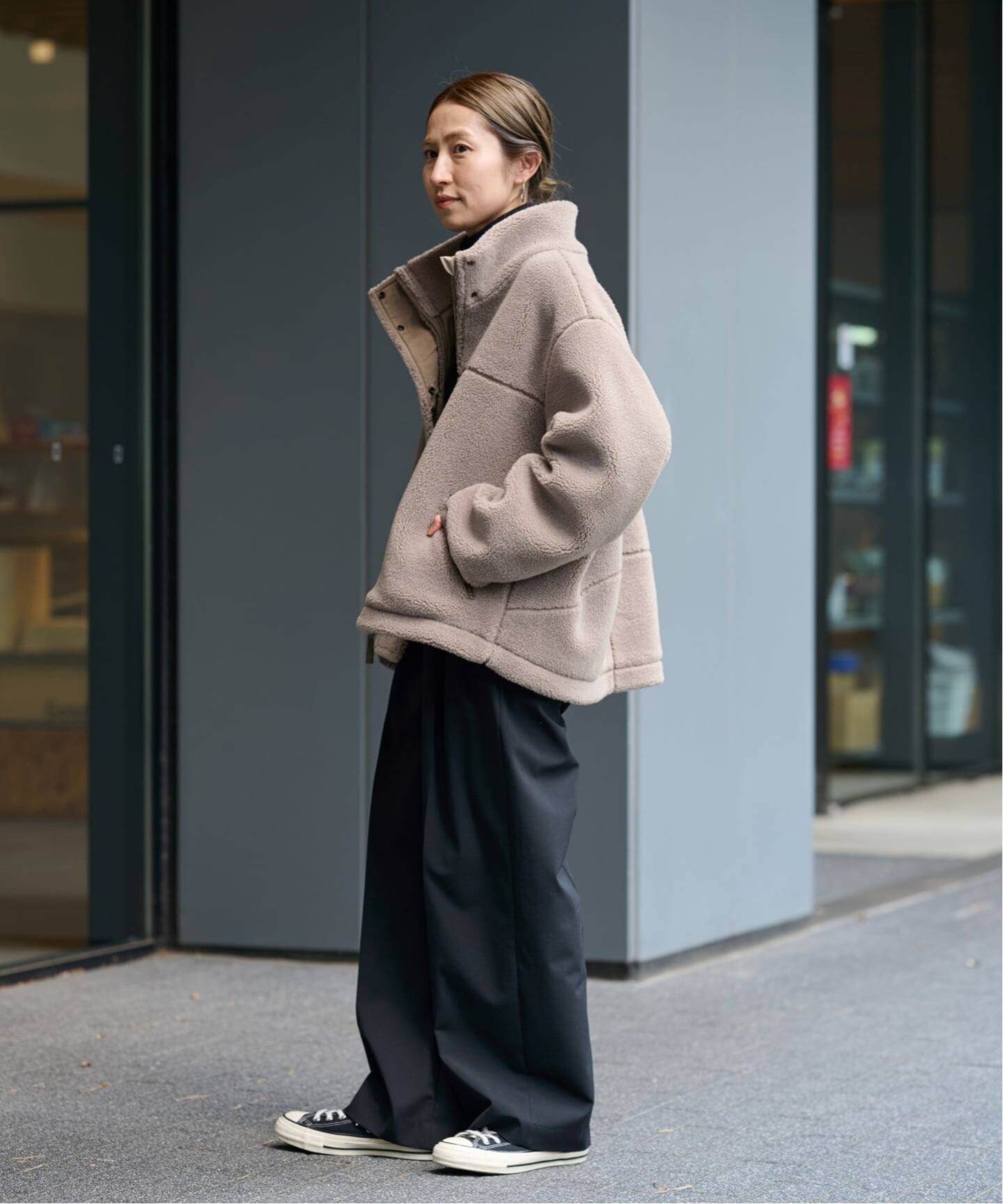 ≪一部カラーWEB限定 / 追加≫ウールボアスタンドブルゾン（ボア