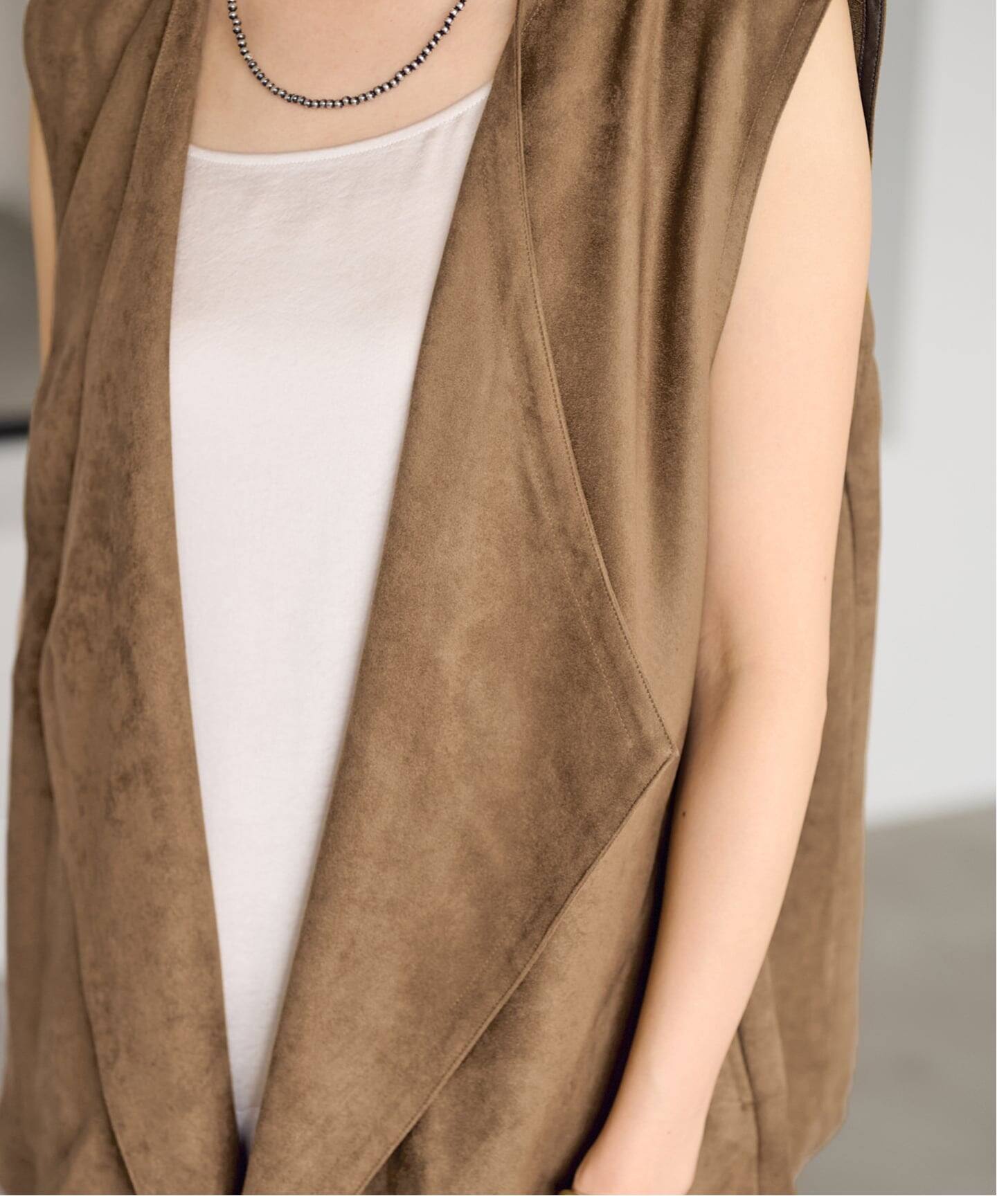 FRAMeWORK/フレームワーク フェイクスエードドレープジレ フェイクスエードドレープジレ（ベスト）｜FRAMeWORK（フレーム