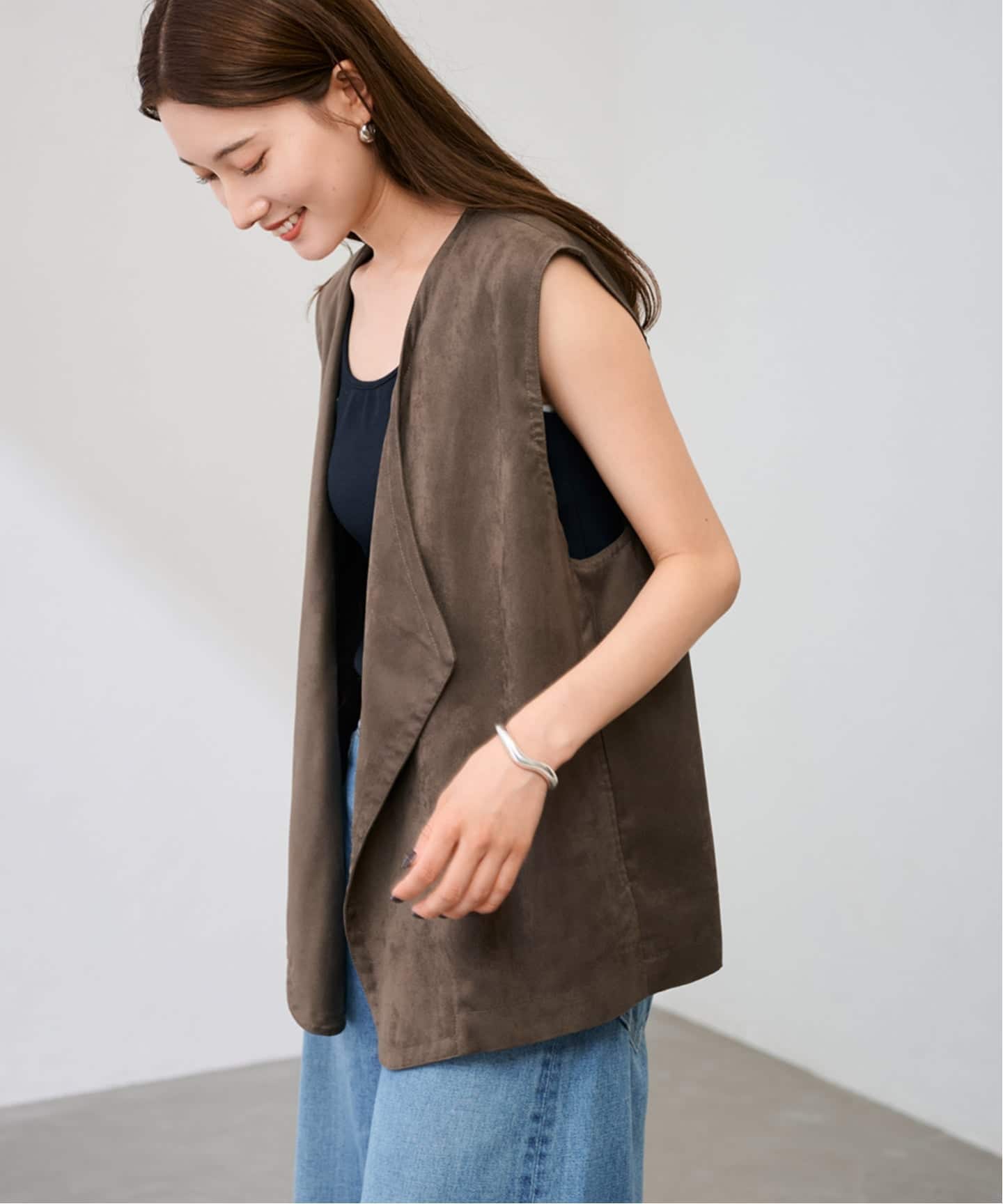 FRAMeWORK/フレームワーク フェイクスエードドレープジレ フェイクスエードドレープジレ（ベスト）｜FRAMeWORK（フレームワーク