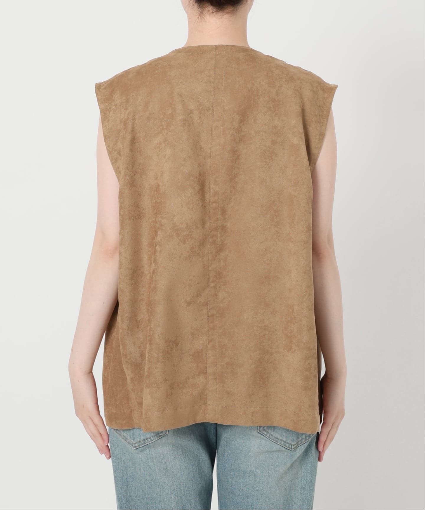 フェイクスエードドレープジレ（ベスト）｜FRAMeWORK（フレームワーク