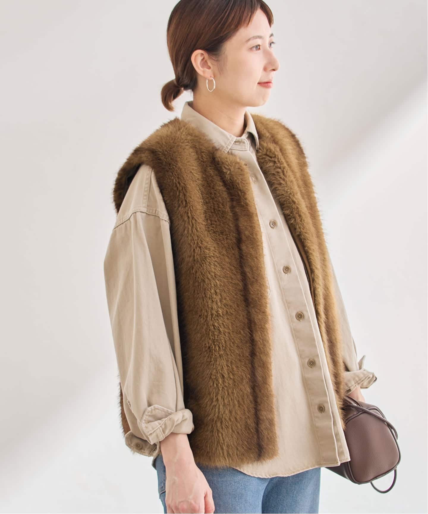 フェイクファーベスト（ベスト）｜FRAMeWORK（フレームワーク