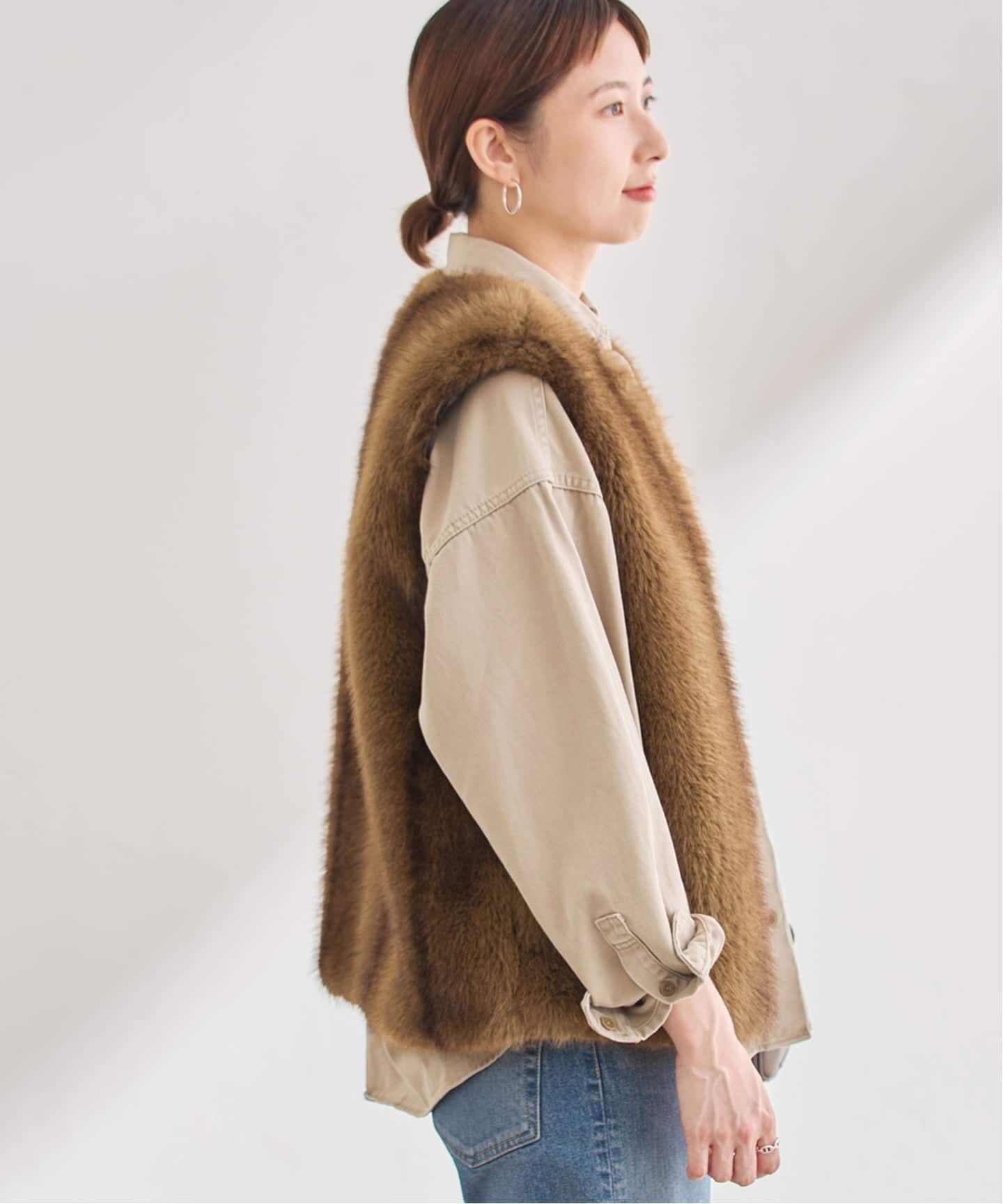 フェイクファーベスト（ベスト）｜FRAMeWORK（フレームワーク