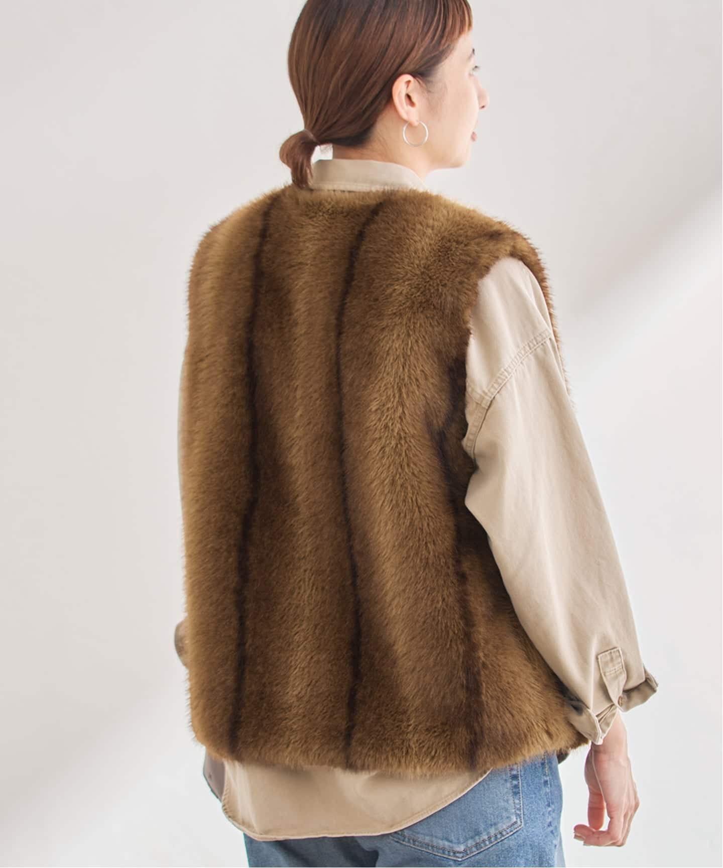 フェイクファーベスト（ベスト）｜FRAMeWORK（フレームワーク）の通販