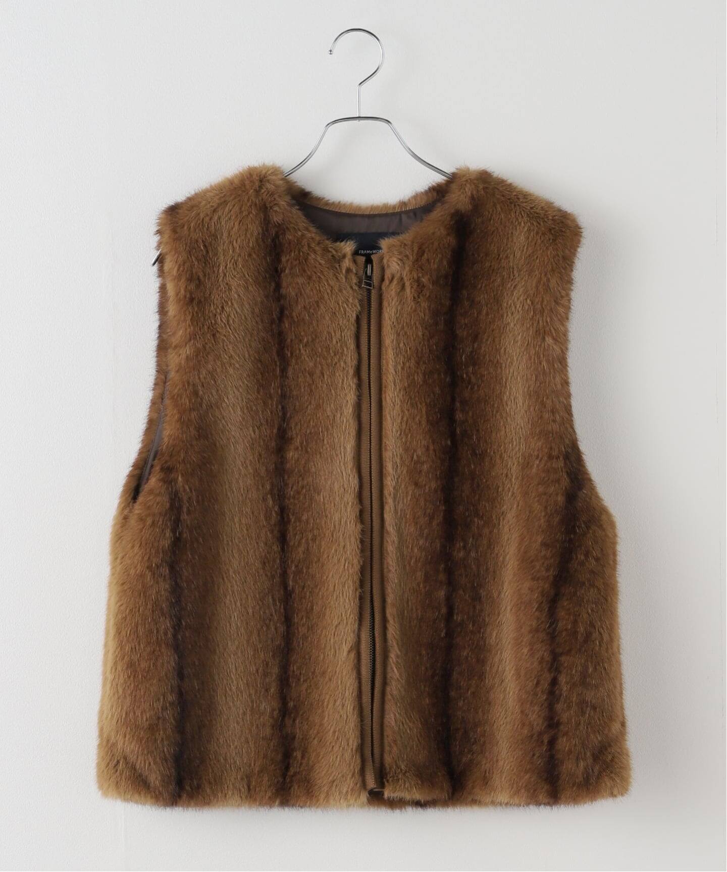 フェイクファーベスト（ベスト）｜FRAMeWORK（フレームワーク