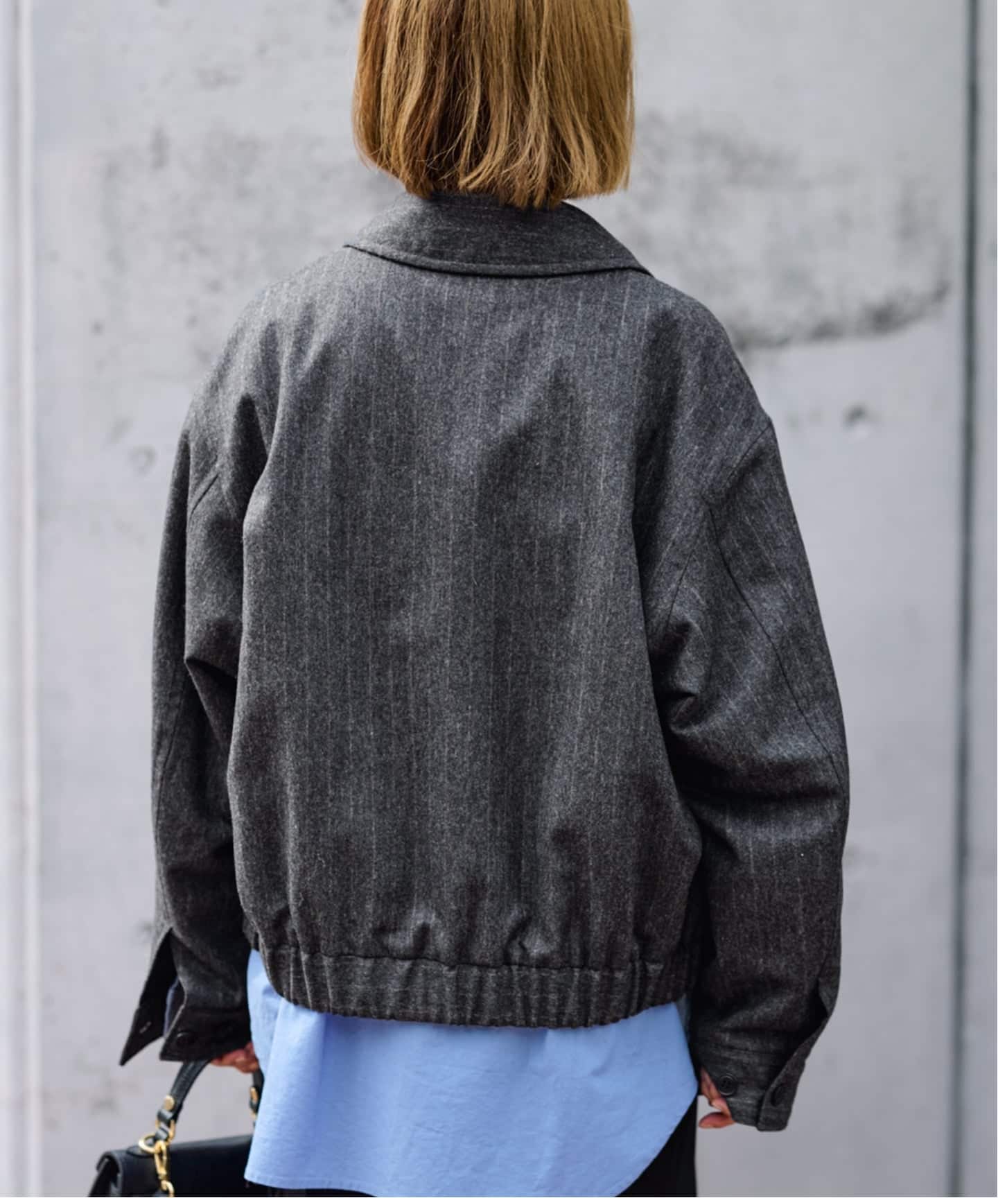 WOOL-STRIPEスィングトップブルゾン（その他ブルゾン／アウター