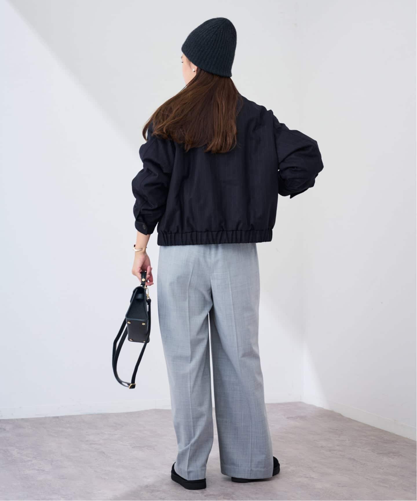 WOOL-STRIPEスィングトップブルゾン（その他ブルゾン／アウター