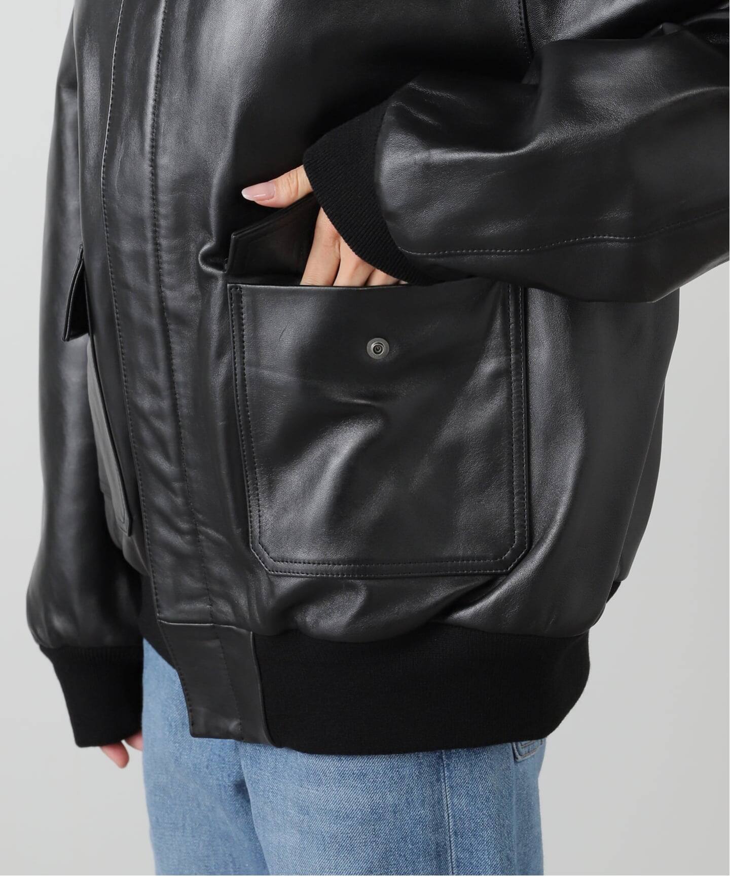 LOEFF/ロエフ LAMB LTR FLHT ジャケット（レザージャケット