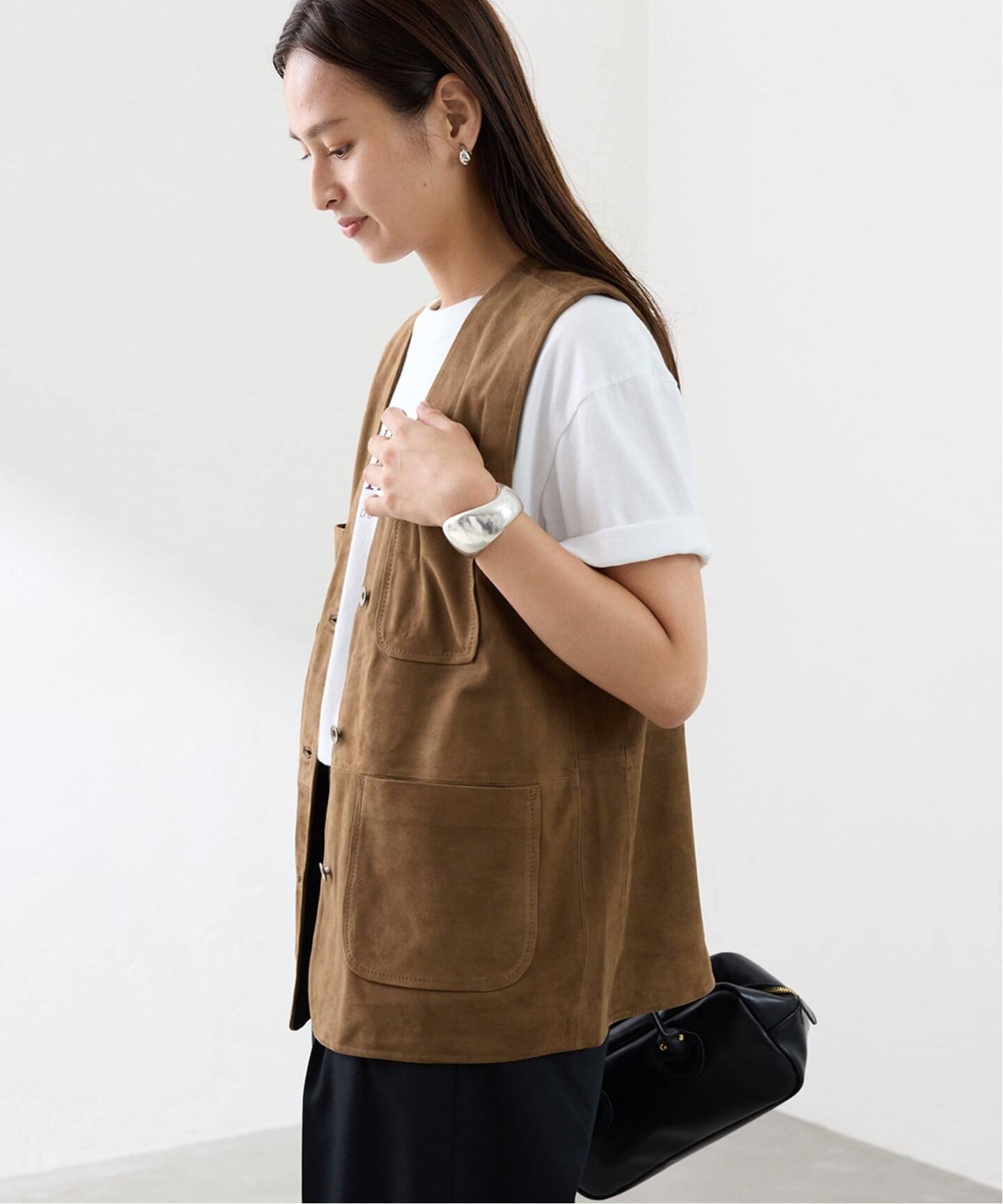 THRIFTY LOOK/スリフティルック 別注ワークスウェードベスト（ベスト