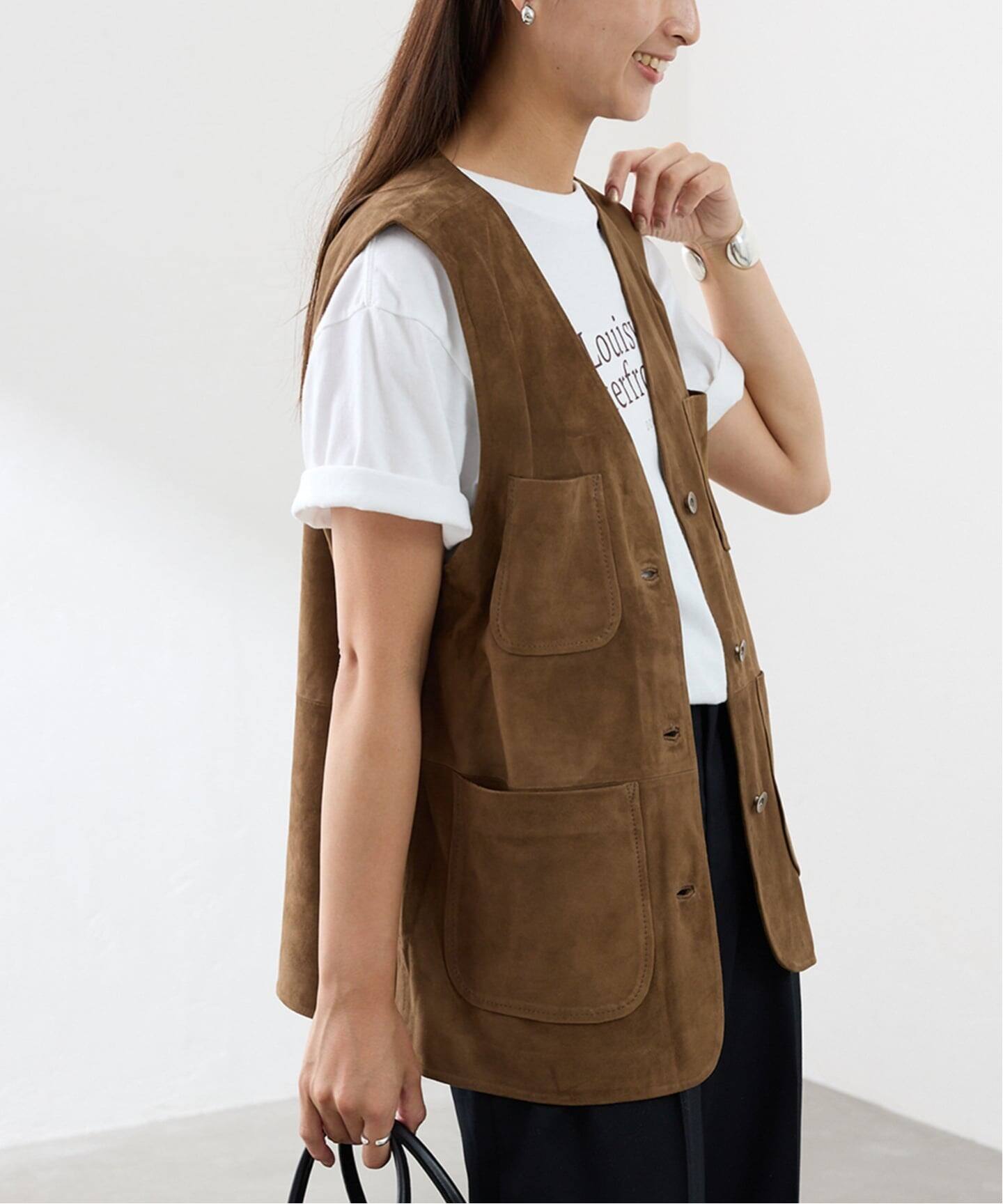 THRIFTY LOOK/スリフティルック 別注ワークスウェードベスト（ベスト