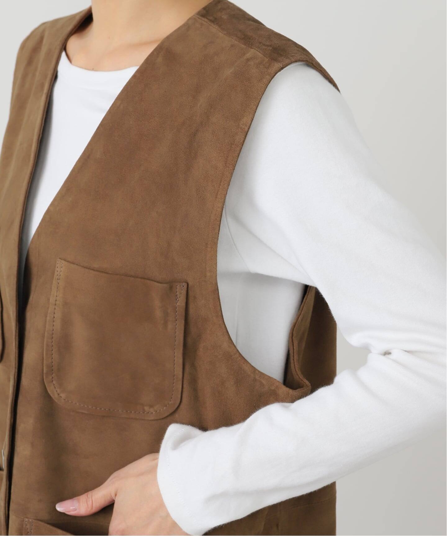 THRIFTY LOOK/スリフティルック 別注ワークスウェードベスト（ベスト