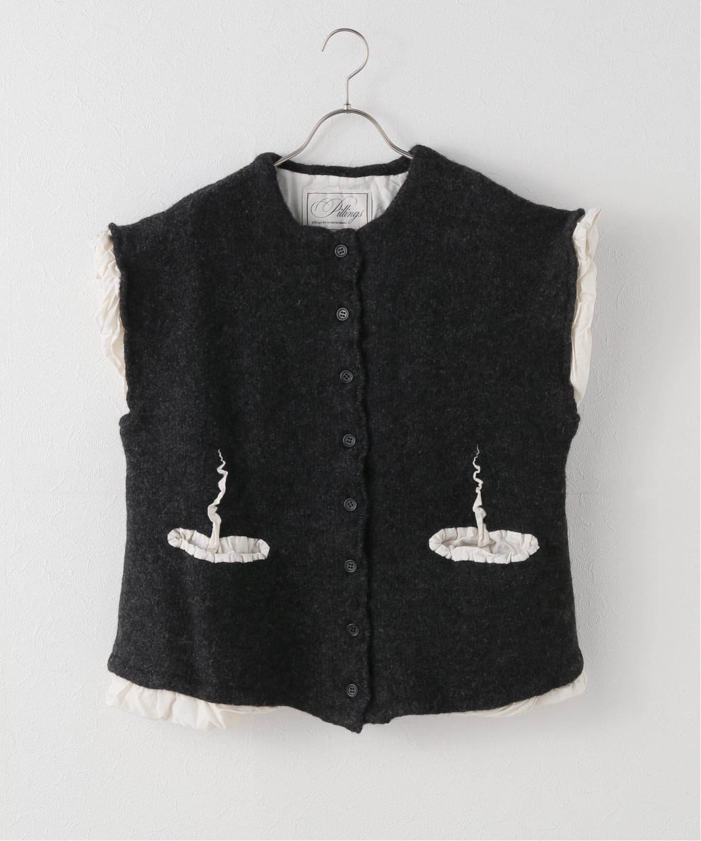 Pillings ピリングス ドライリネン縮絨ベスト pillingsピリングス