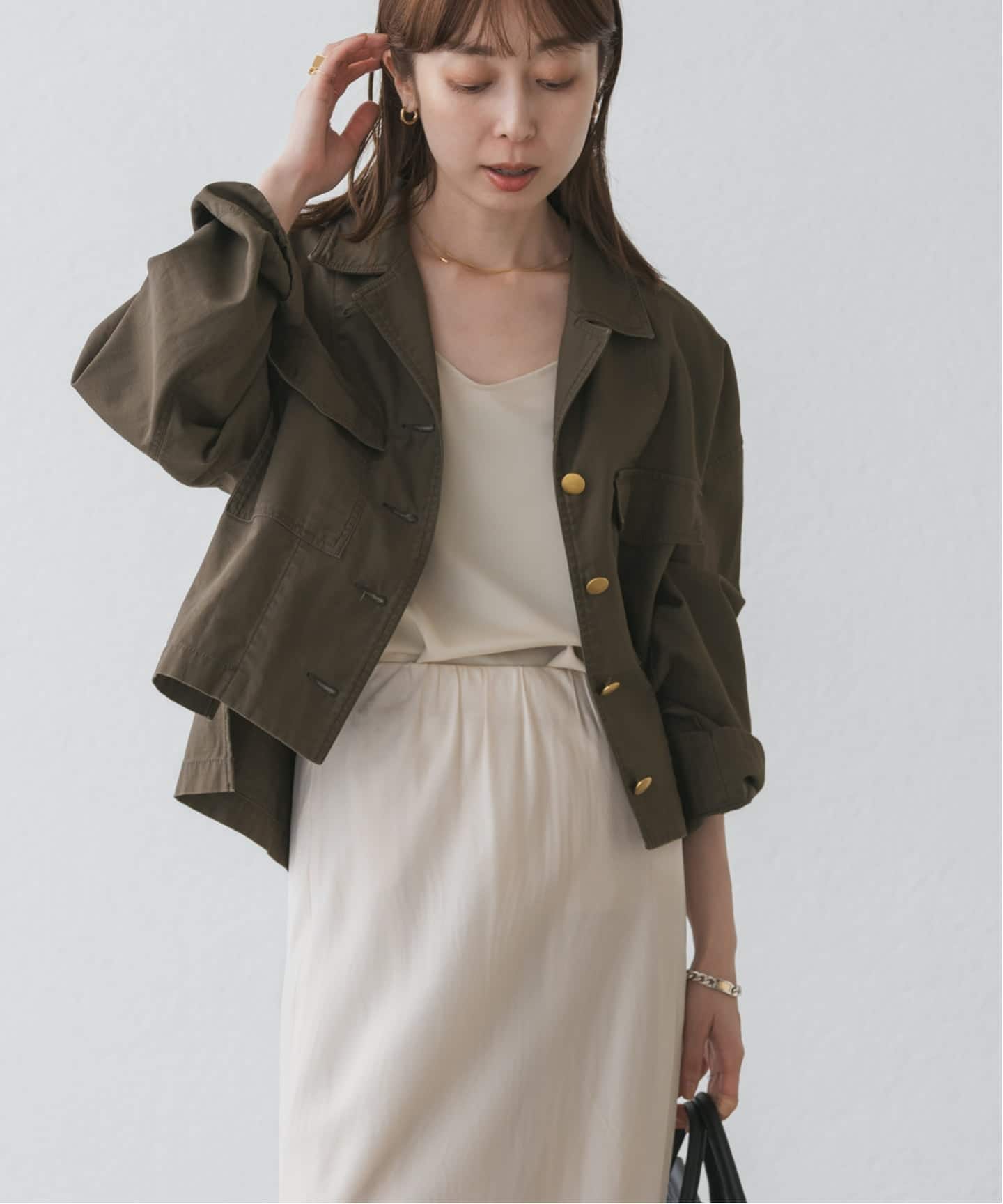 NOBLE ノーブル　ミリタリークロスオーバーシャツブルゾン ミリタリークロスオーバーシャツブルゾン（ミリタリー）｜NOBLE