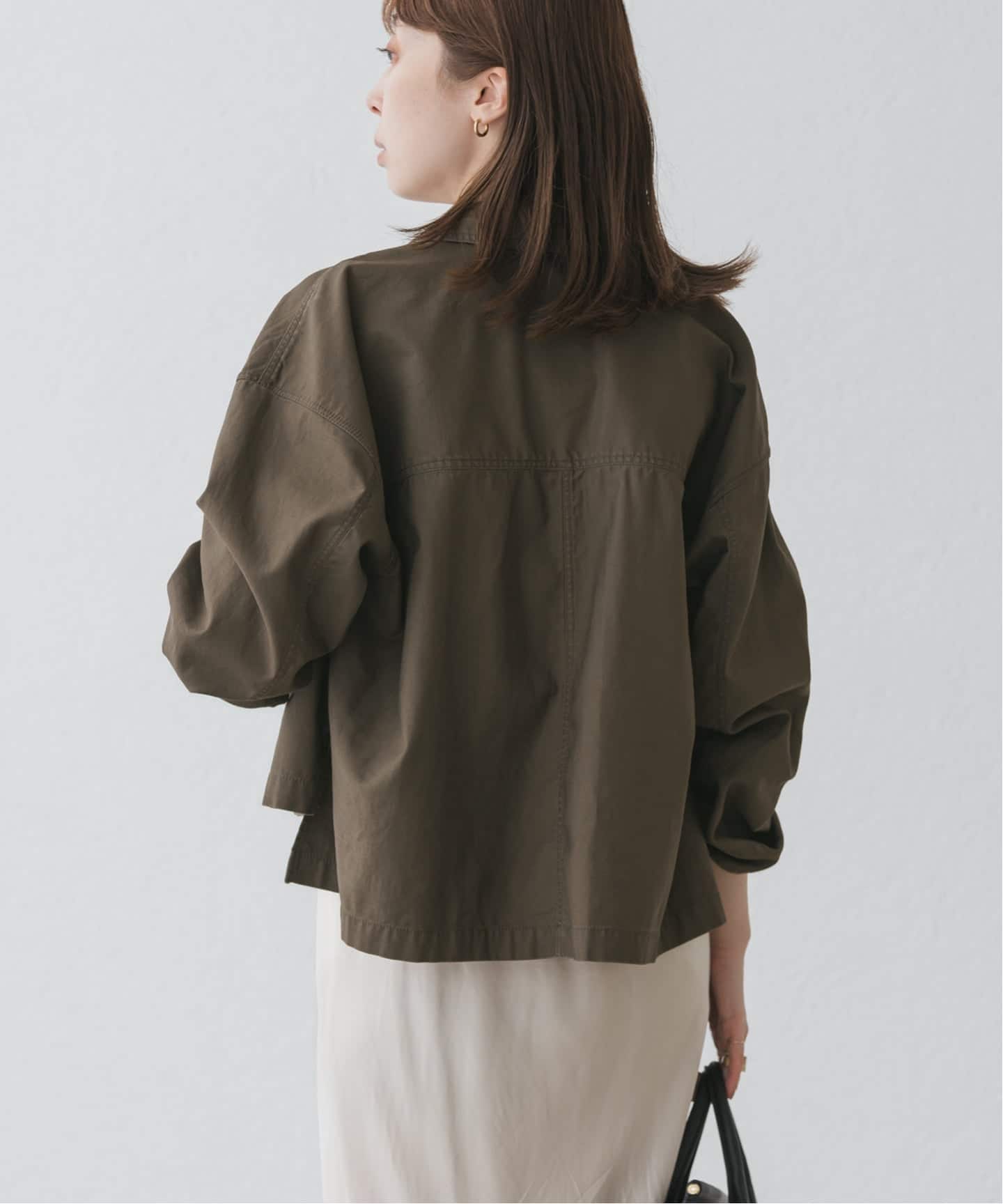 ミリタリークロスオーバーシャツブルゾン（ミリタリー）｜NOBLE