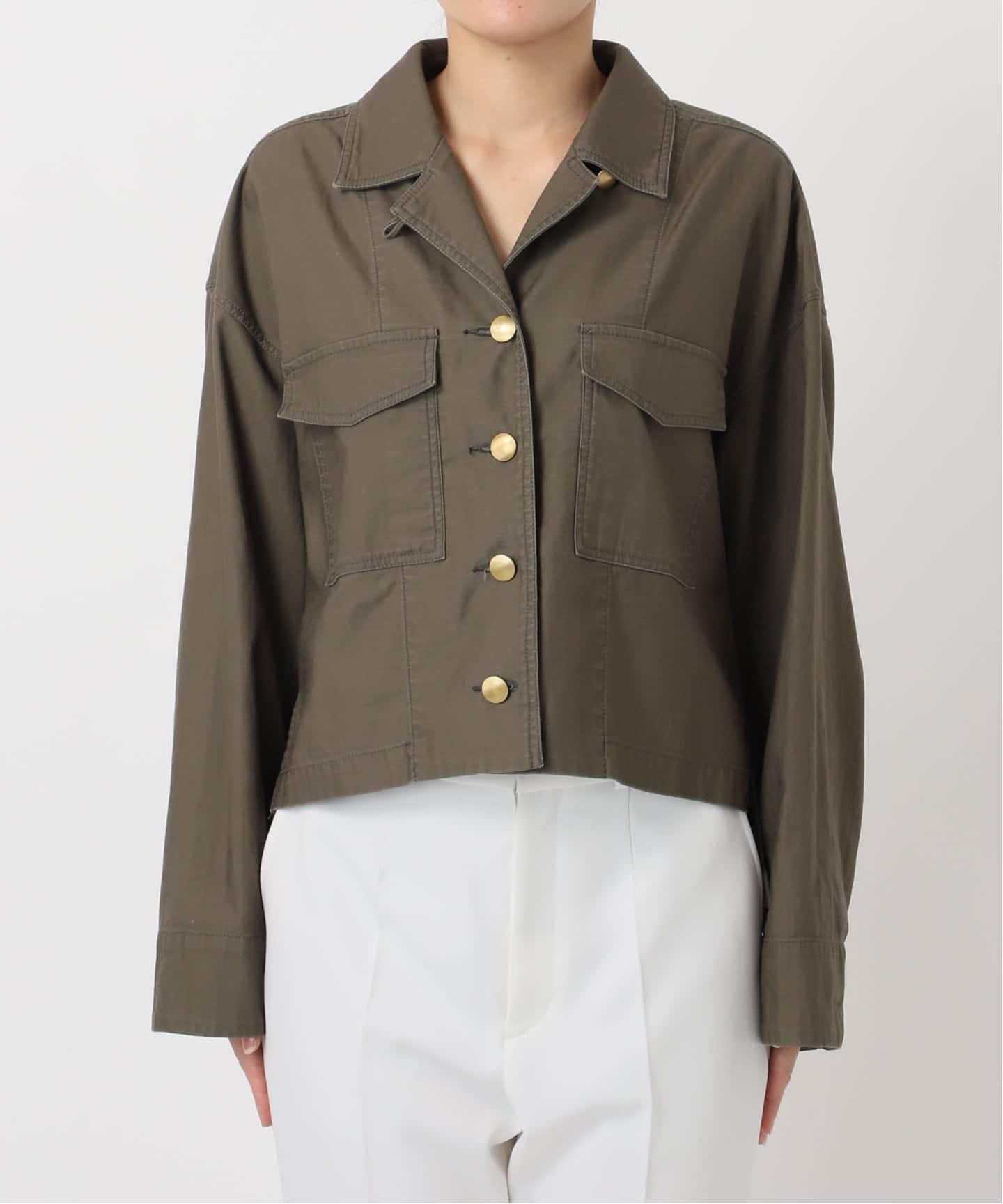 ミリタリークロスオーバーシャツブルゾン（ミリタリー）｜NOBLE