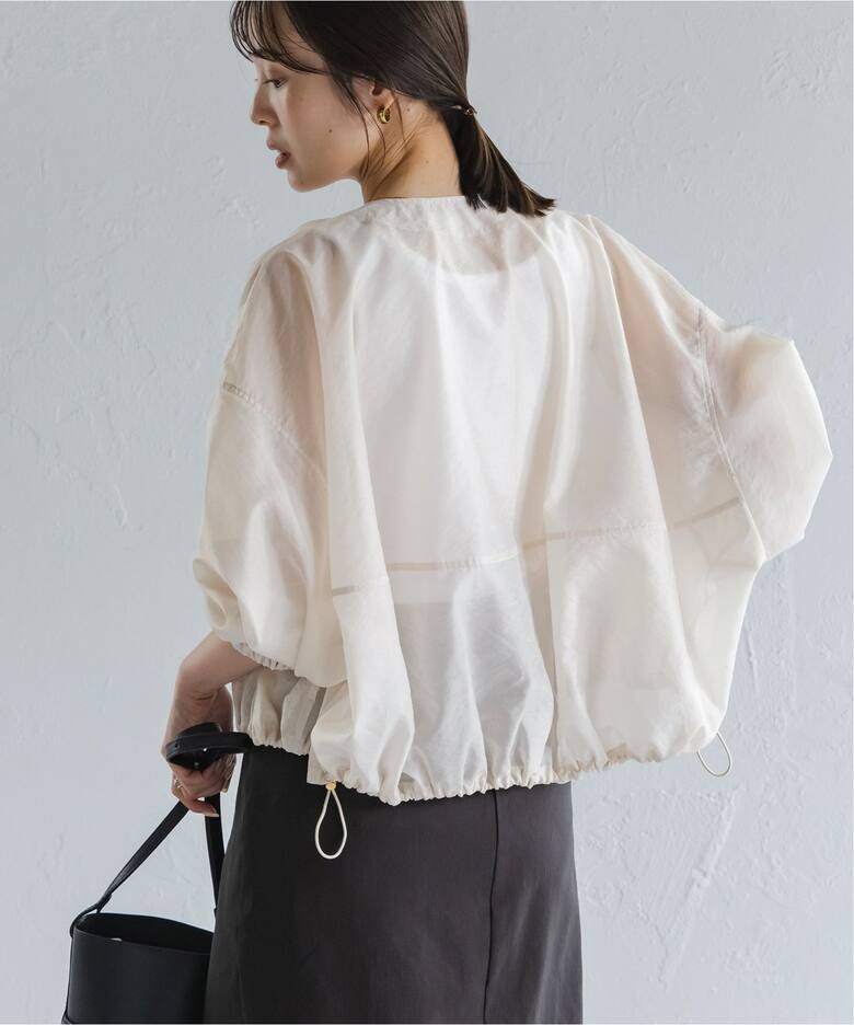 洗える】フォギーシアーVカラーショートブルゾン（その他ブルゾン 