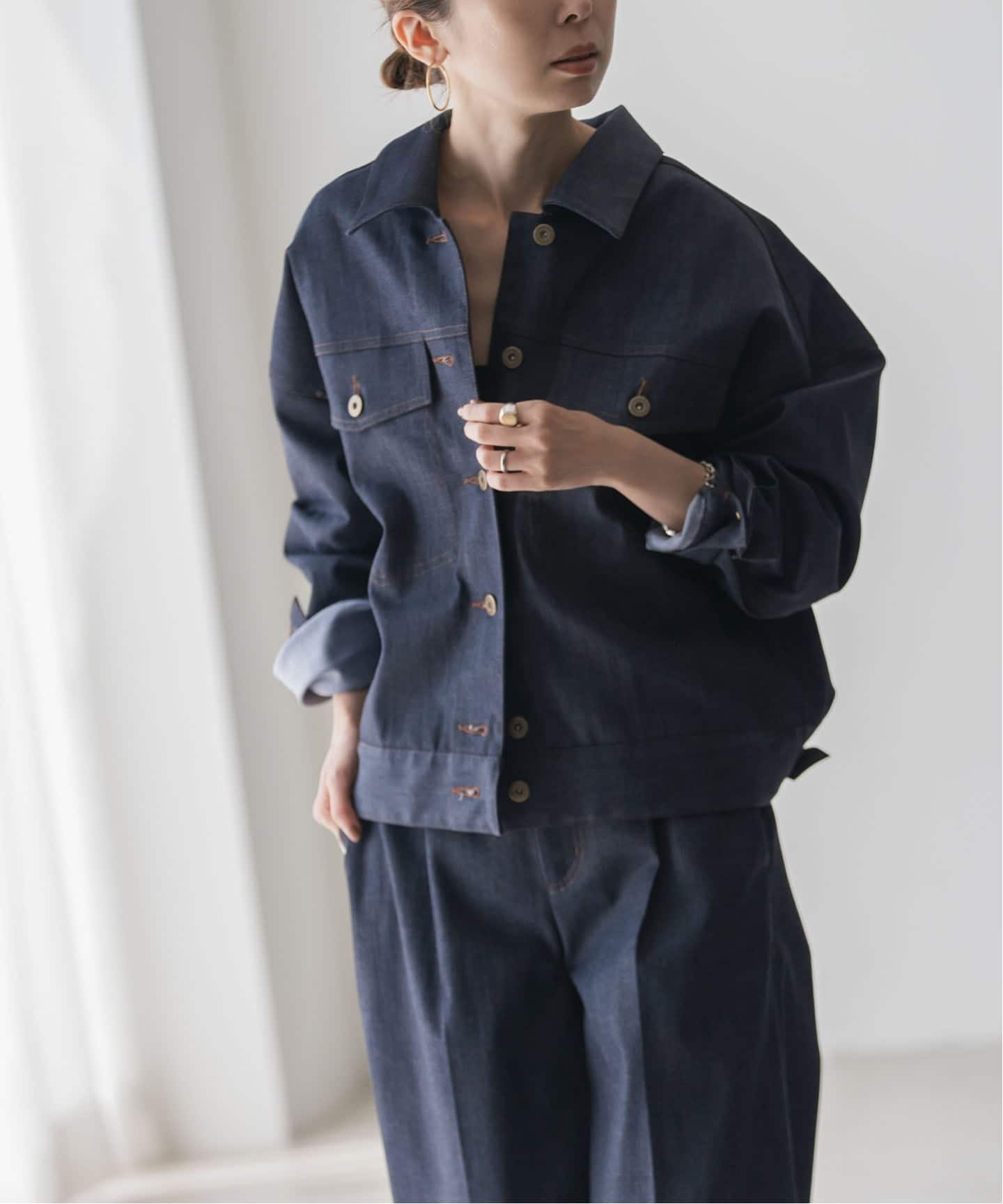 ノーブル（Noble）/デニムライクオーバージャケット デニムライクオーバージャケット（デニムジャケット）｜NOBLE