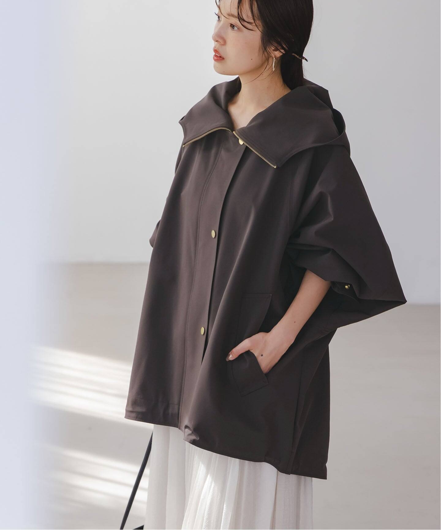 追加》ハイツイストダブルクロスフーディブルゾン（フードコート