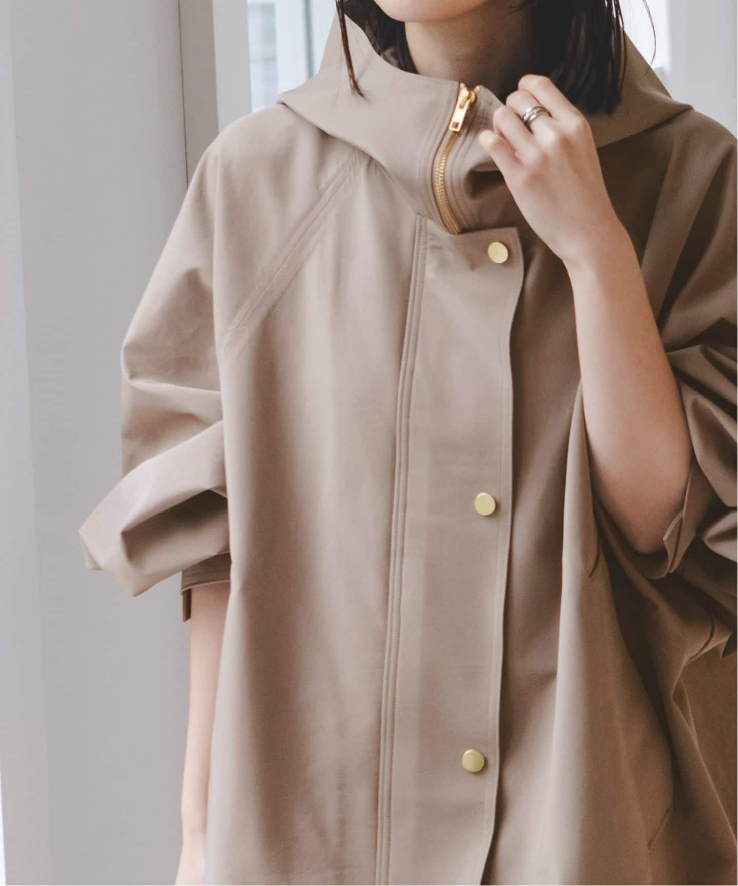 追加》ハイツイストダブルクロスフーディブルゾン（フードコート