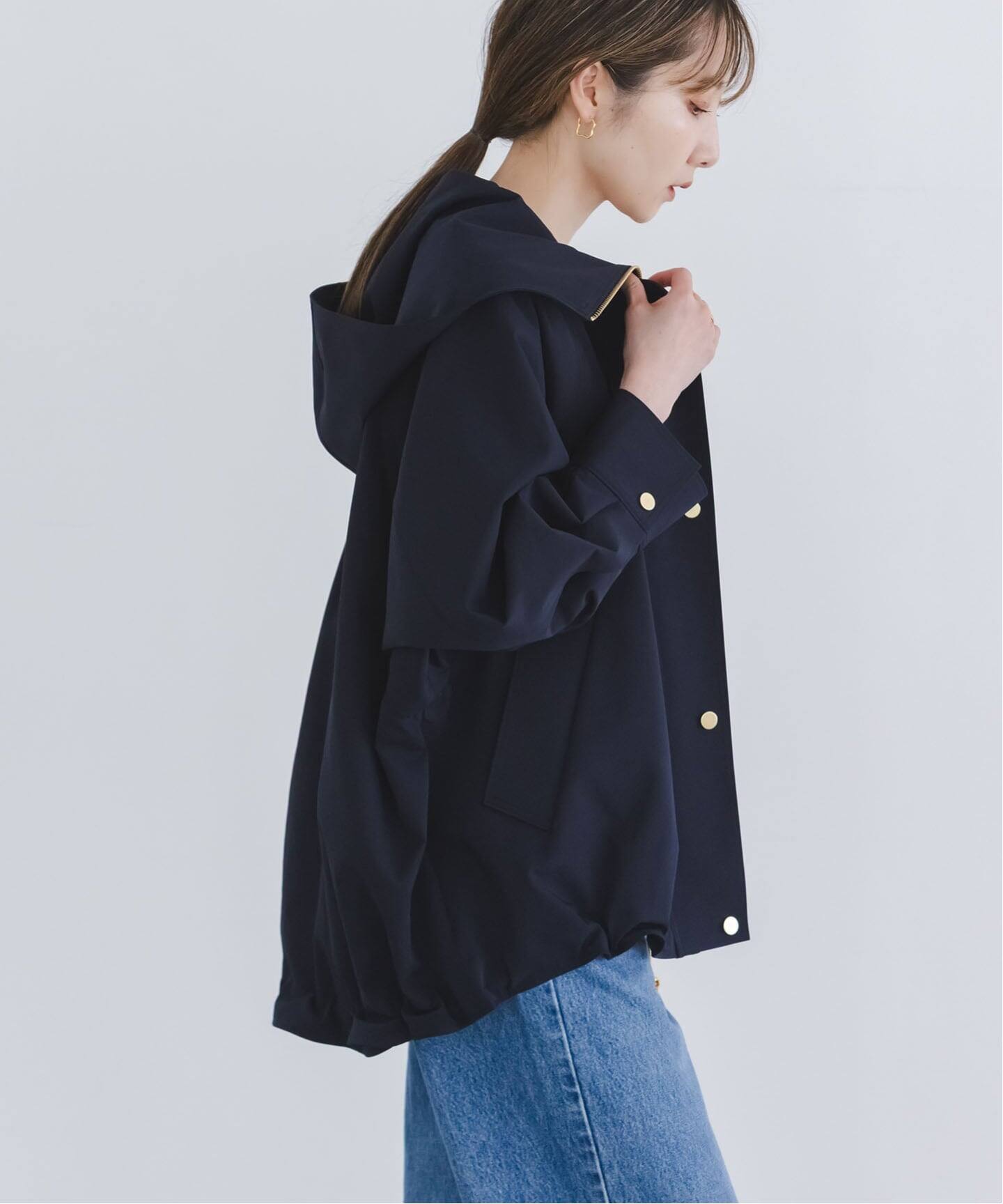 追加》ハイツイストダブルクロスフーディブルゾン（フードコート