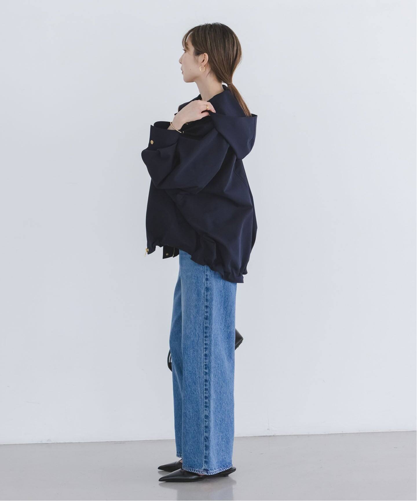 追加》ハイツイストダブルクロスフーディブルゾン（フードコート