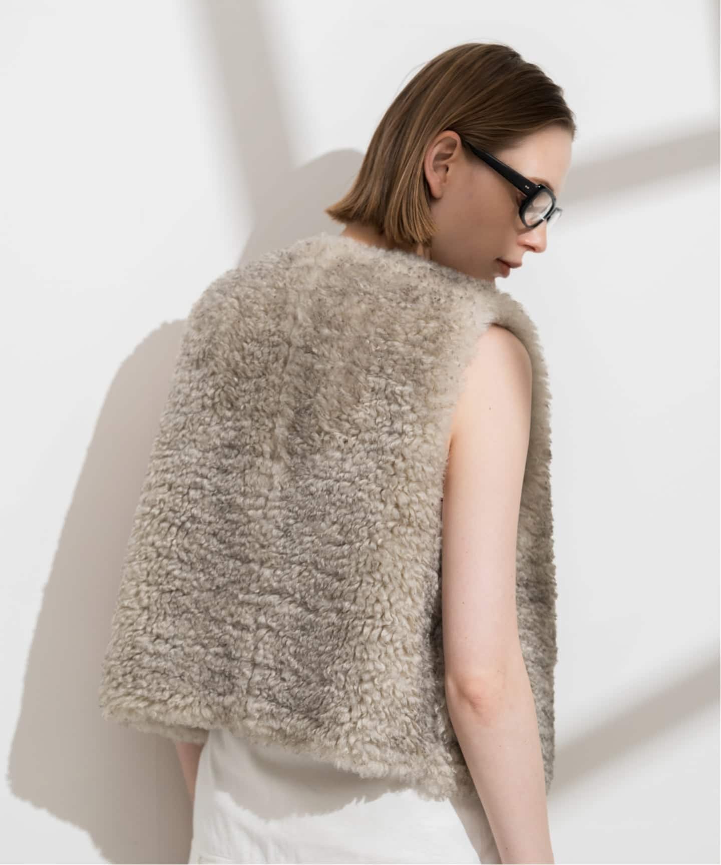 goa fur shawl Stall vest ファー マフラー ベスト FUR VEST / ファーベスト（ベスト）｜CALMER（カルメール）の