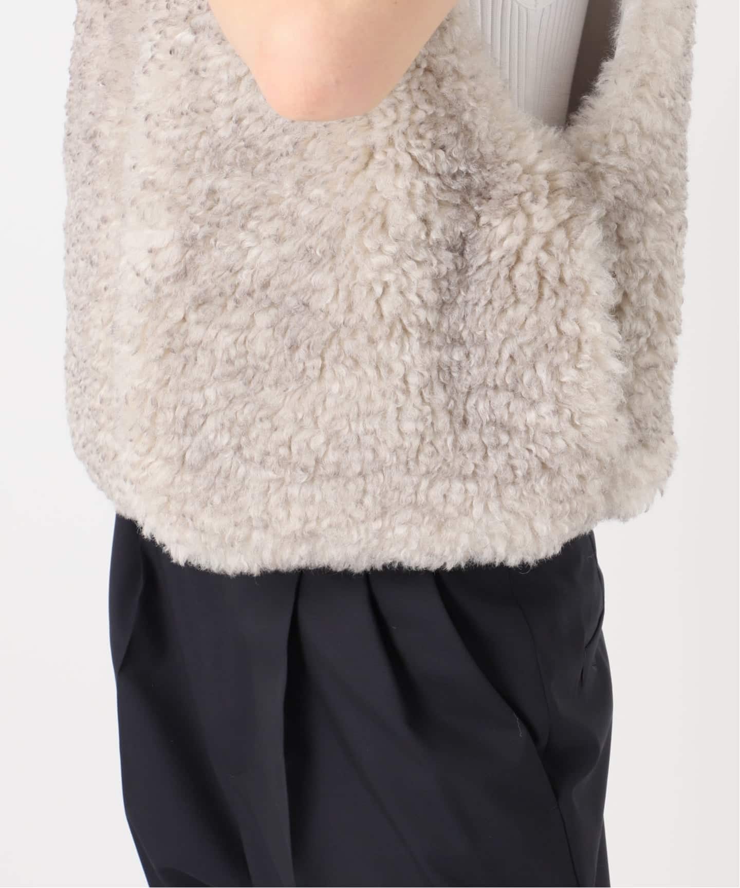 andpal &pal アウター　ファーベスト　crimp Fur vest FUR VEST / ファーベスト（ベスト）｜CALMER（カルメール）の