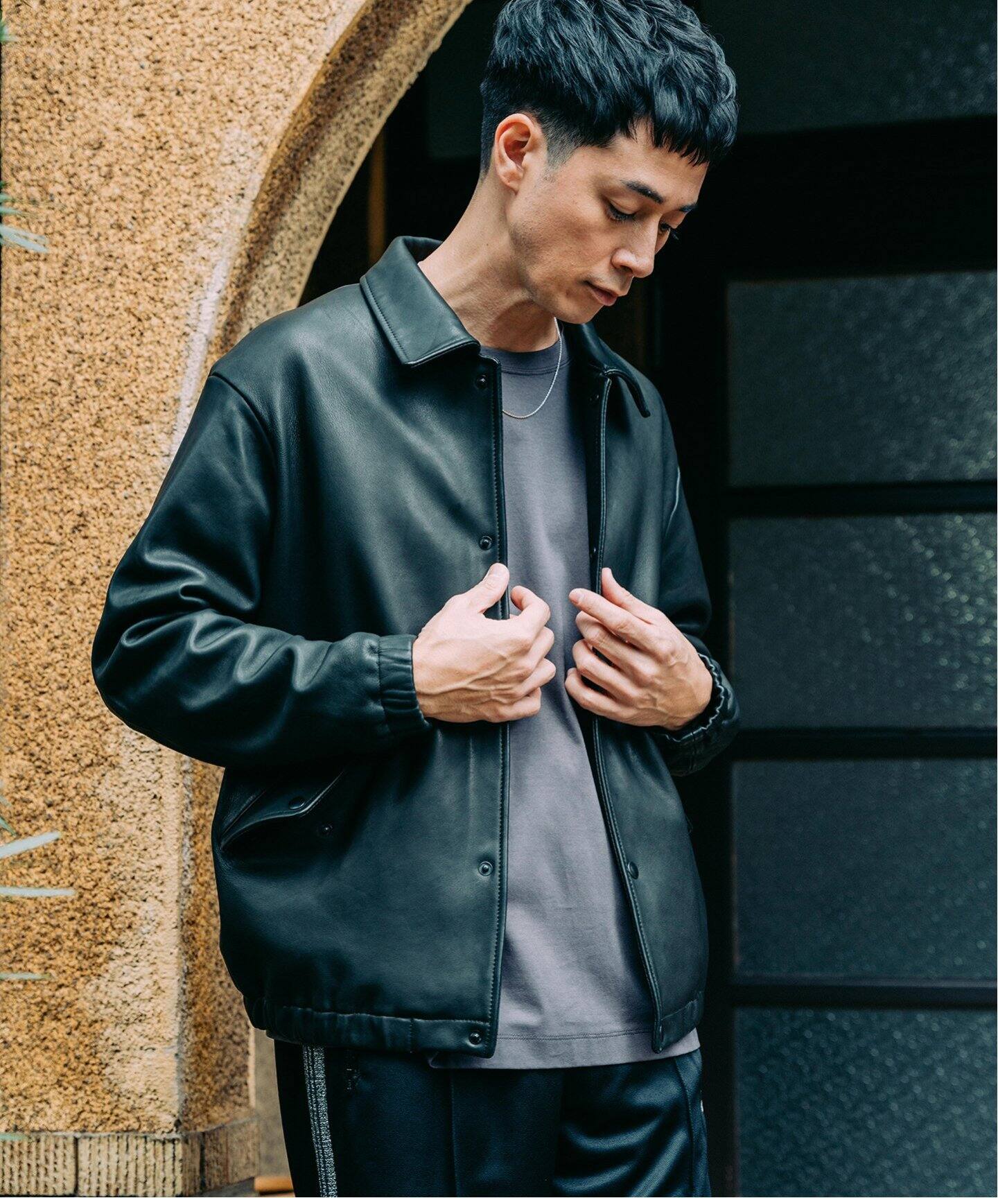 べジタブルラムレザー コーチジャケット（レザージャケット）｜EDIFICE  